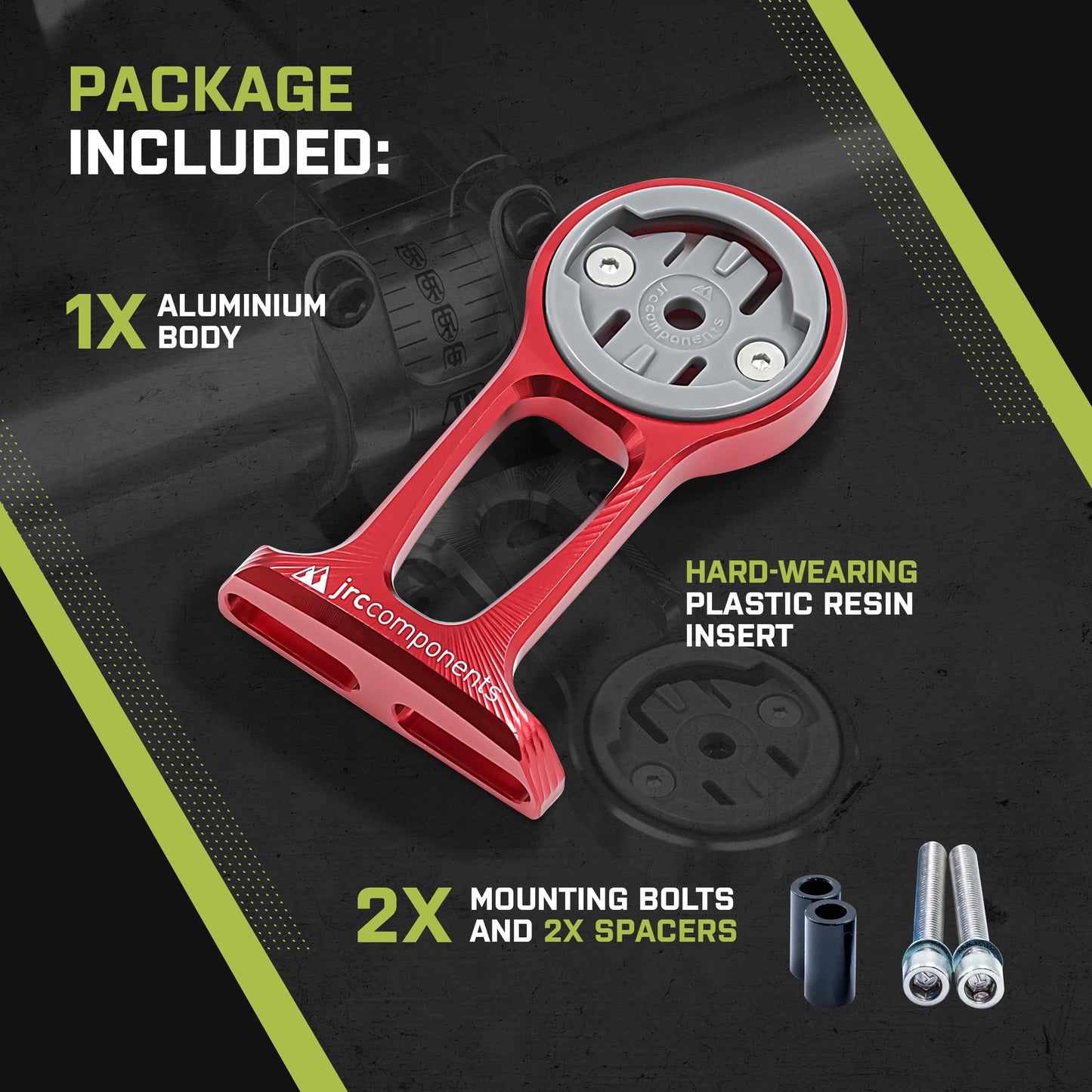 Jrc Components Stem Out Front Mount - Compatible With Wahoo - Black