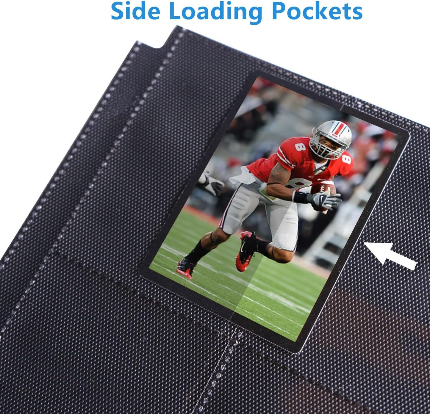 9-Pocket Zippered Trading Card Binder, 864 Pockets Double-Sided Side-Loading Card Organizer Album, PU Leather Card Holder Protector for MTG, TCG, Sports Cards (Green)