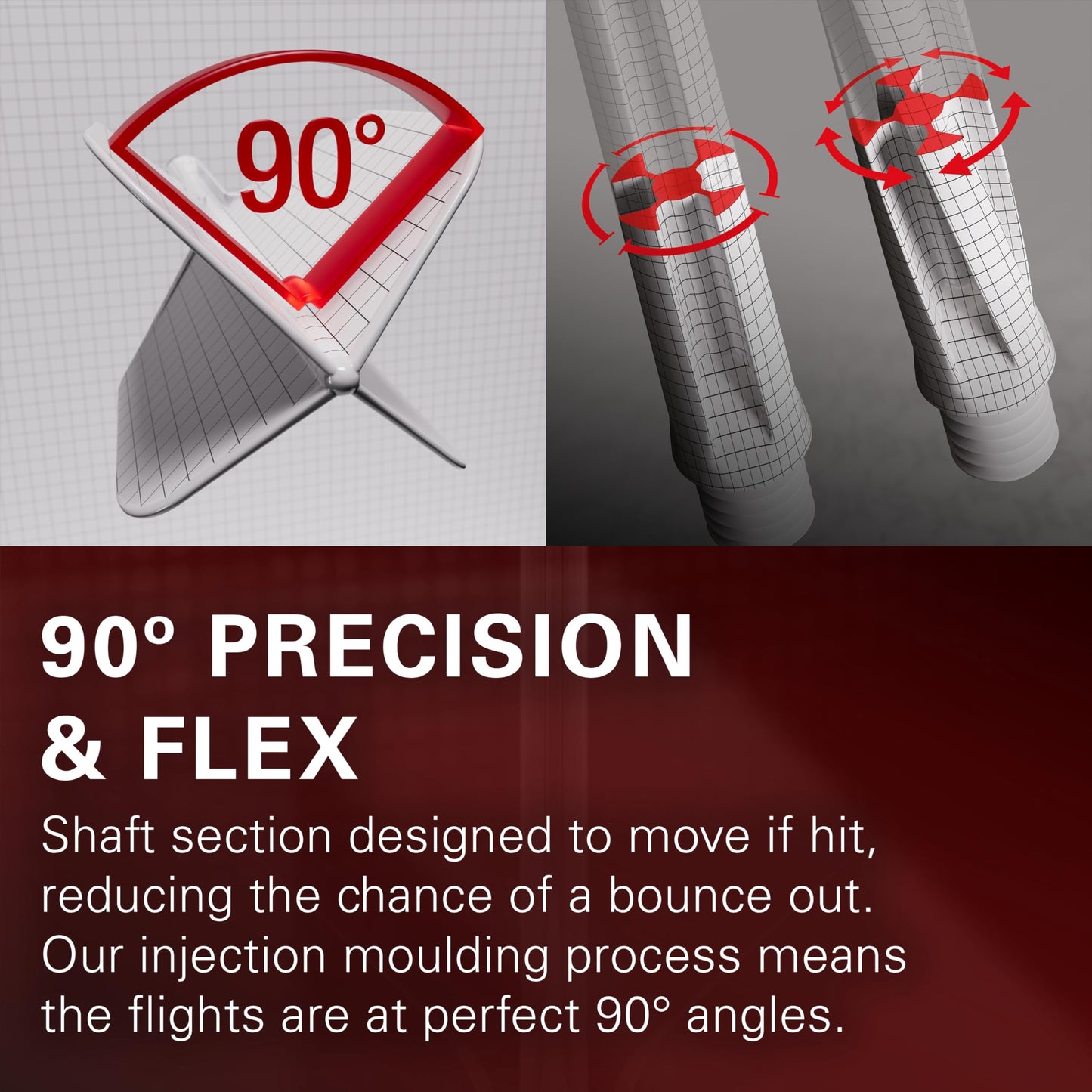 Target Darts K-Flex Integrated Dart Flights And Shafts  Short Stem (19Mm)  No.6 Flight  9-Pack Bundle  Black  White & Clear | Kflex 2 In 1 Flight And Stem  Professional Darts Accessories