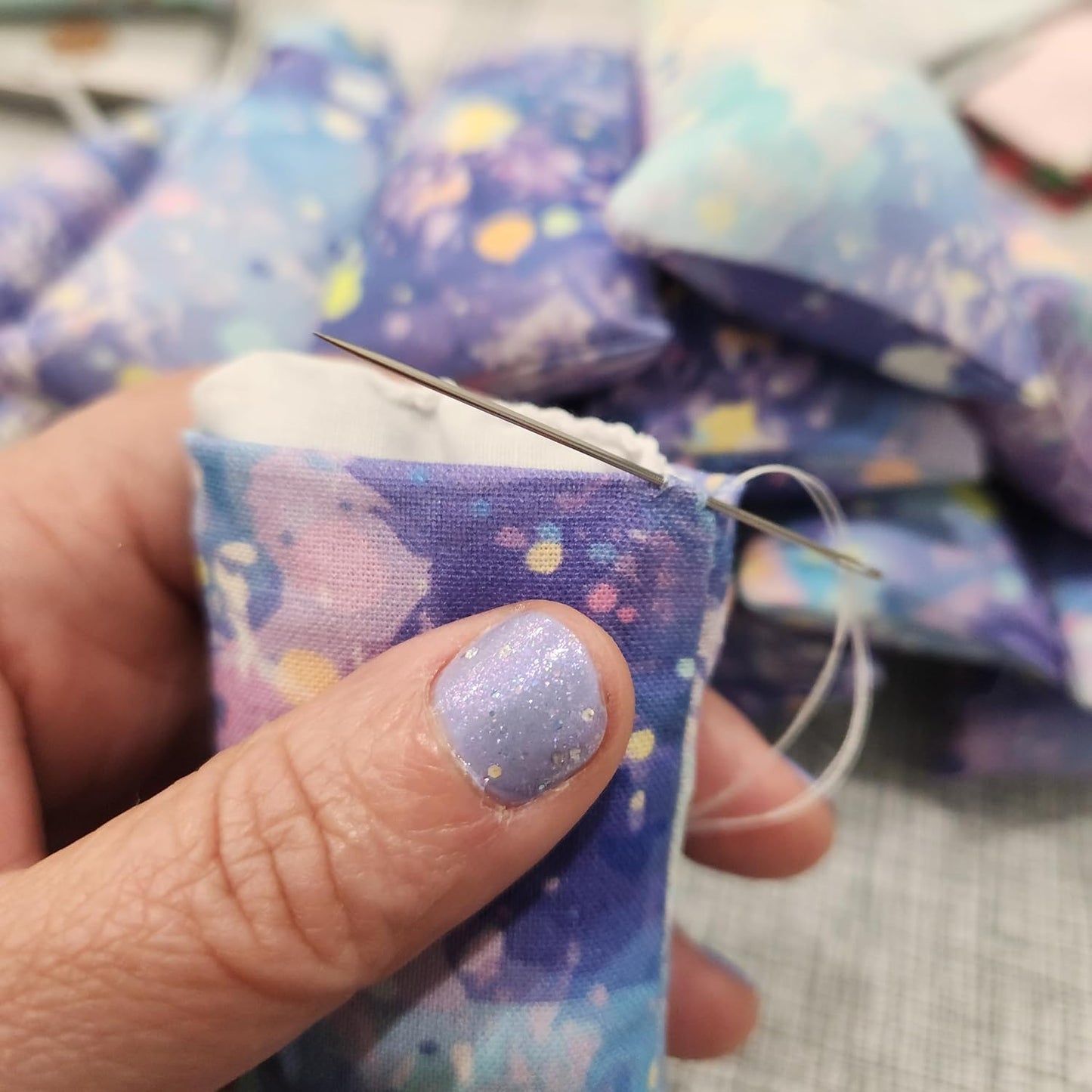Nakpunar Emery Pincushion for Sharpening Needles - Filled with Abrasive Turkish Emery Sand Filling for Perfect Needlework, Quilting, and Sewing Projects - Handmade in The USA - Wall Hoop Art