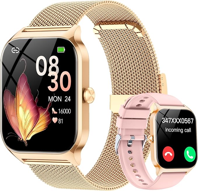 CASCHO Smart Watches for Women (Android/iOS), 1.85" HD Smart Watch with Calls/Messages/AI Voice Control, Sleep/Heart Rate,...