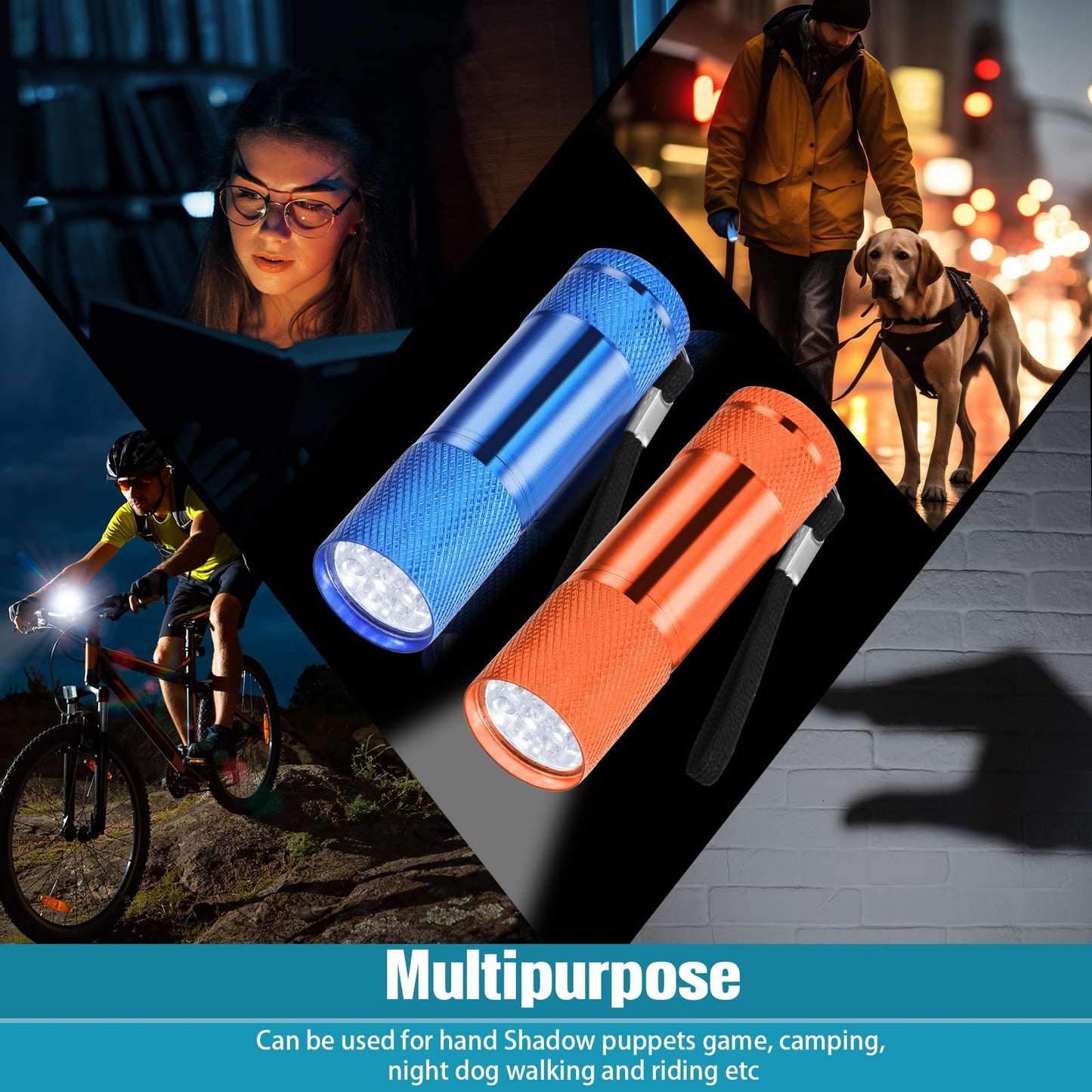 Vihose 20 Pcs Mini Flashlights Bulk  Bright Aluminum Handheld Flash Light With Lanyard Small Led Flashlights For Night Reading Emergency Hurricane Camping Hiking  Batteries Not Included(Lovely)
