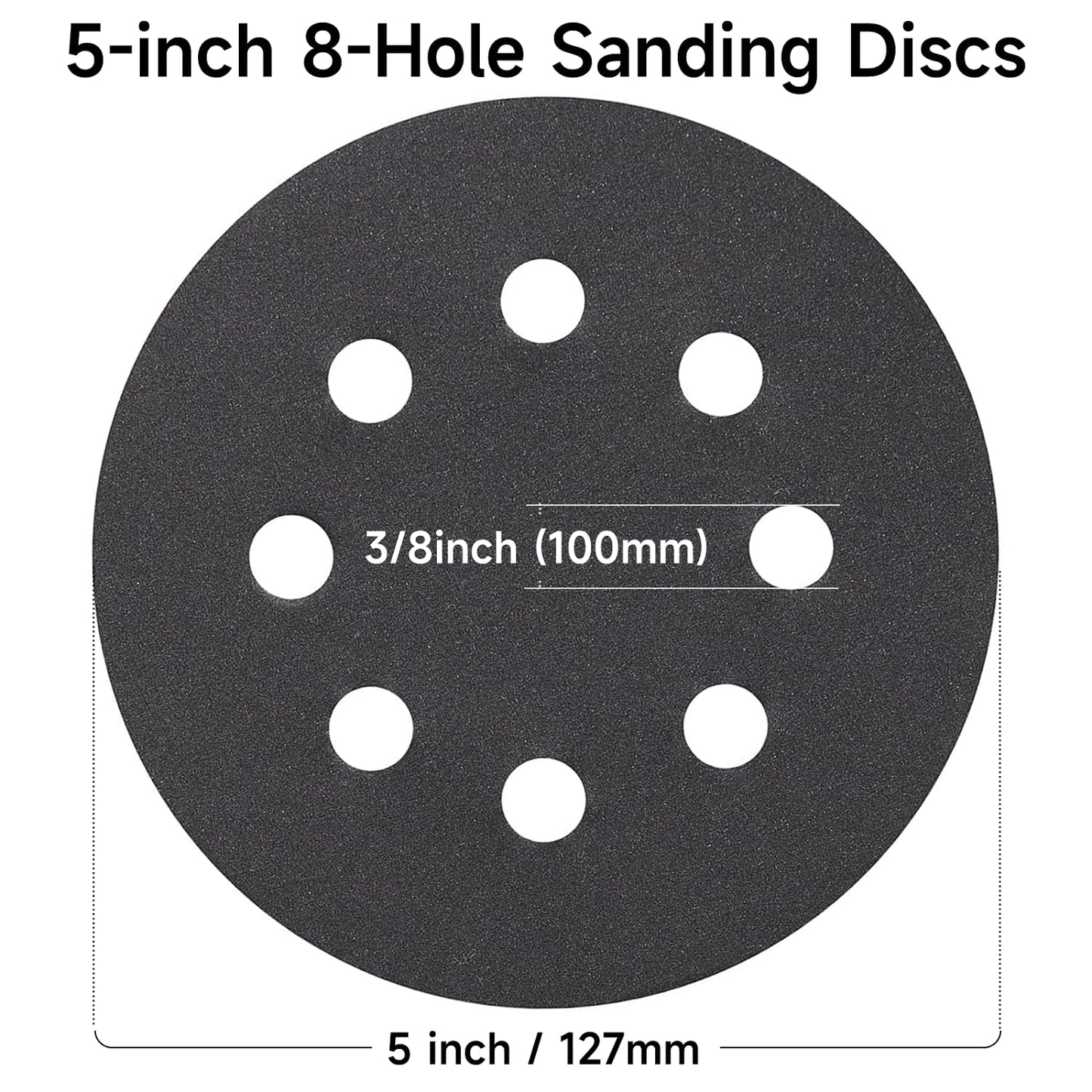 80PCS 5 inch Wet Dry Sanding Discs, Silicon Carbide Orbital Sander Hook and Loop Sandpaper 320 400 600 800 1000 1200 1500 2000 Grit, Best for Metal, Automotive Sanding
