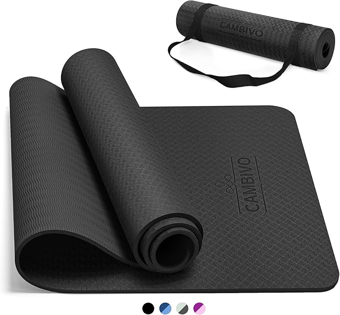 CAMBIVO Yoga Mat for Women Men Kids, 1/3 & 1/4 & 2/5 Inch Extra Thick Yoga Mat Non Slip, 72" x 24" TPE Yoga Mats, Workout ...