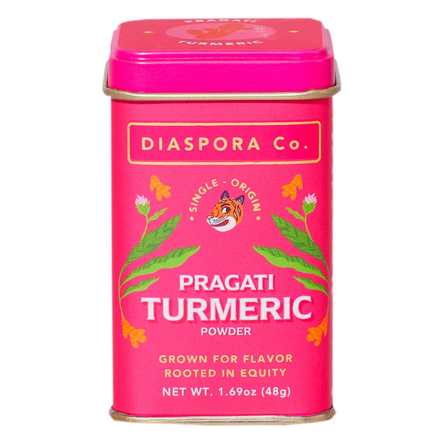 Diaspora Spice Co. Pragati Turmeric | Single-Origin Turmeric Powder | Bright & Floral | 48g Everyday Tin