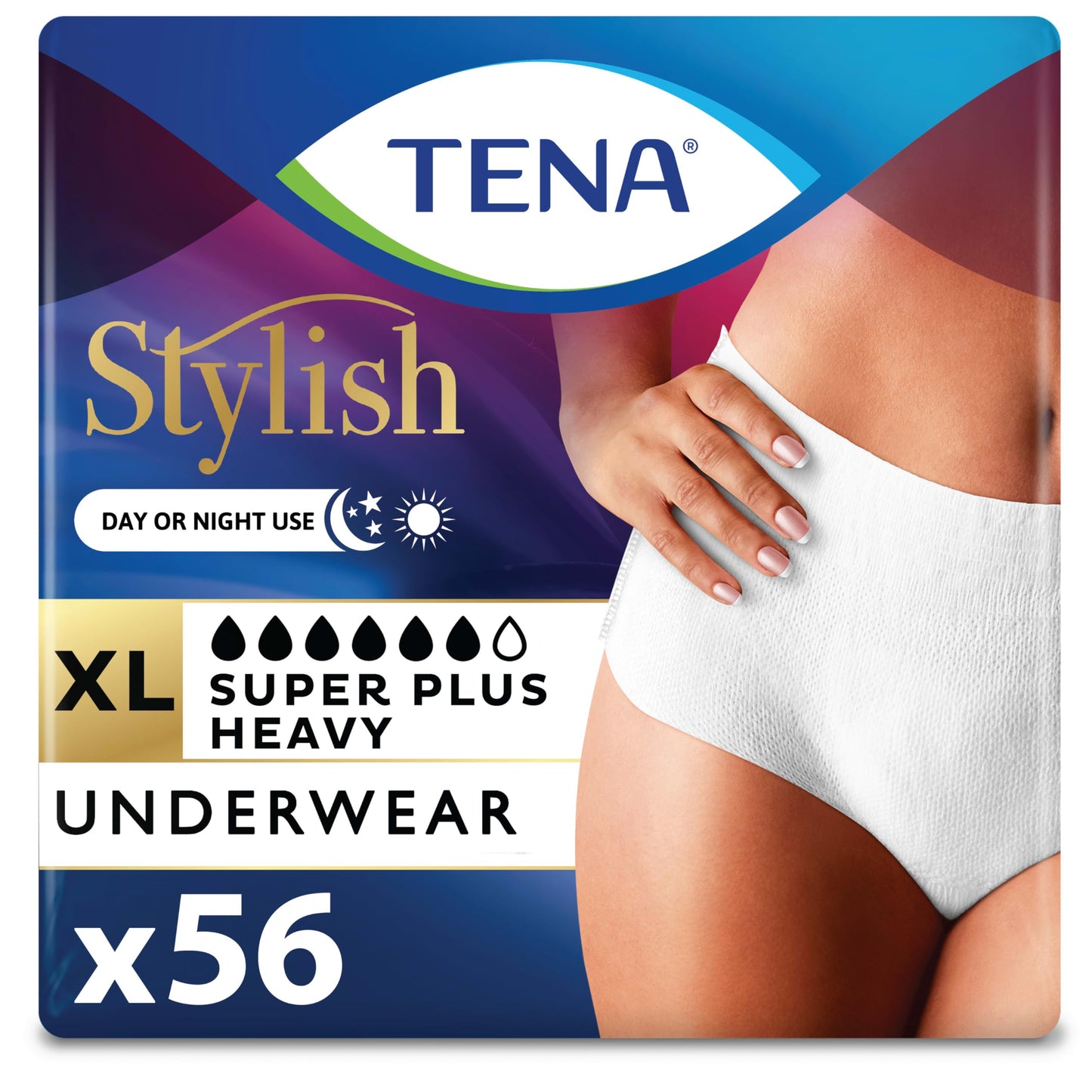 Disposable Heavy Absorbency Incontinence Underwear, XL, 56 per Case