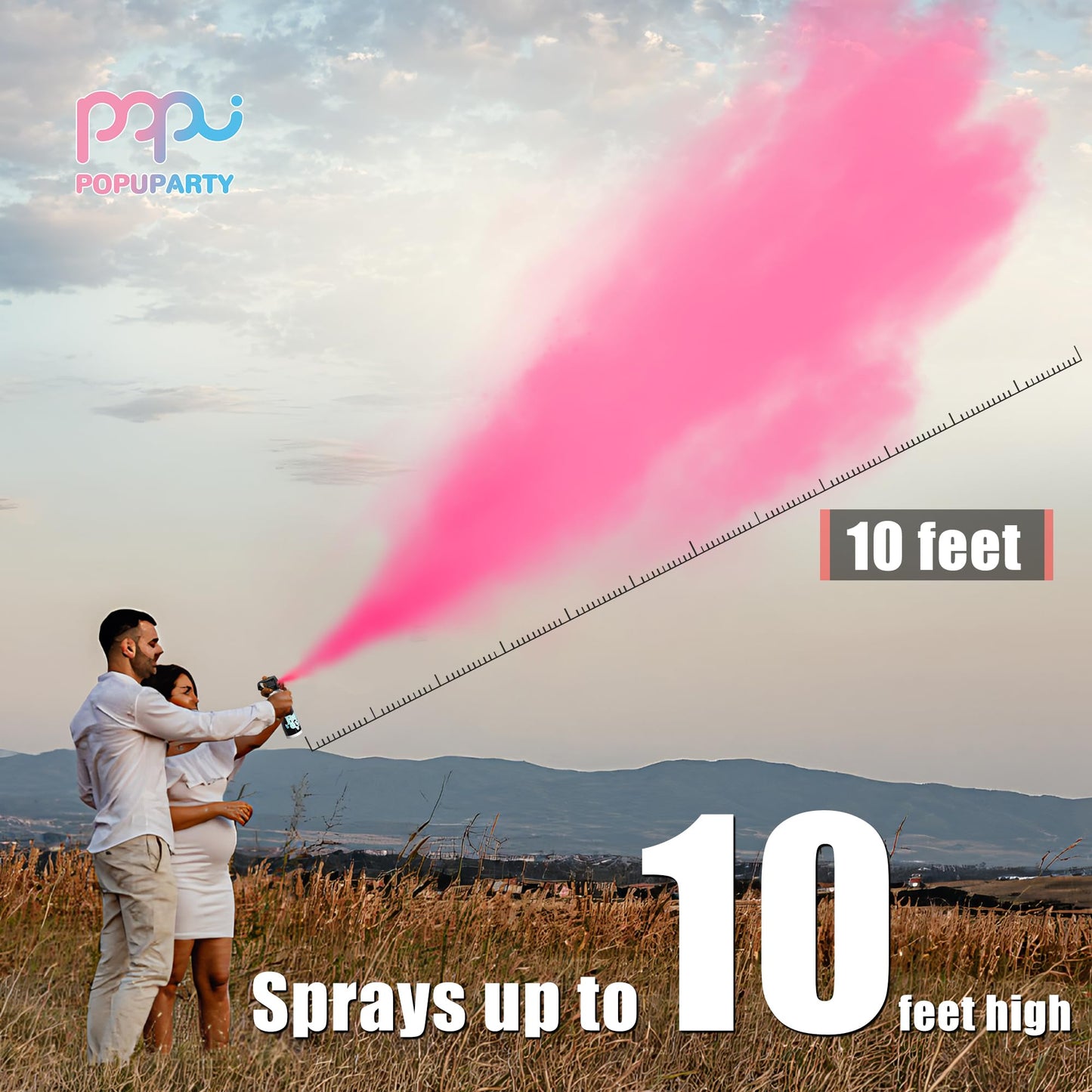 POPUPARTY Gender Reveal Fire Extinguisher Color Blasters, 1 Pink Blaster, 1 Blue Blaster