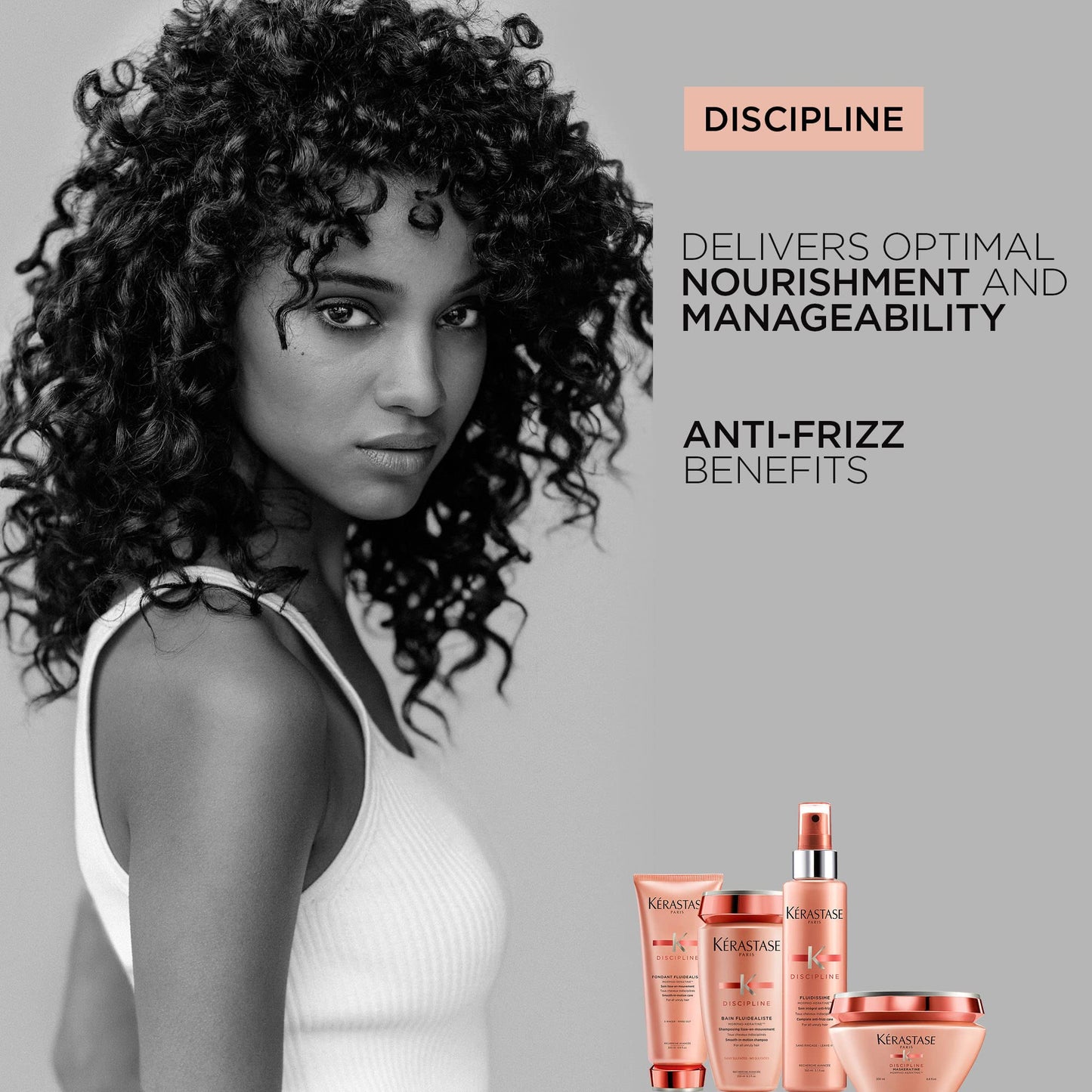 KERASTASE Discipline Keratine Thermique - Smoothing Leave In Treatment, Reduces Frizz and Tames Flyaways, Protects Against Heat
