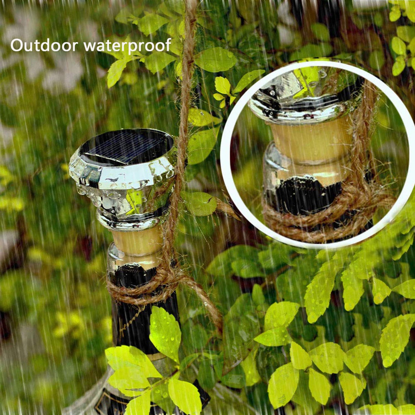 Ostritec Upgraded Solar Diamond Shaped Wine Bottle Lights  8 Pack 20 Led Fairy Lights With Solar Cork Lights Outdoor Waterproof For Wedding Party Decor Women Gift