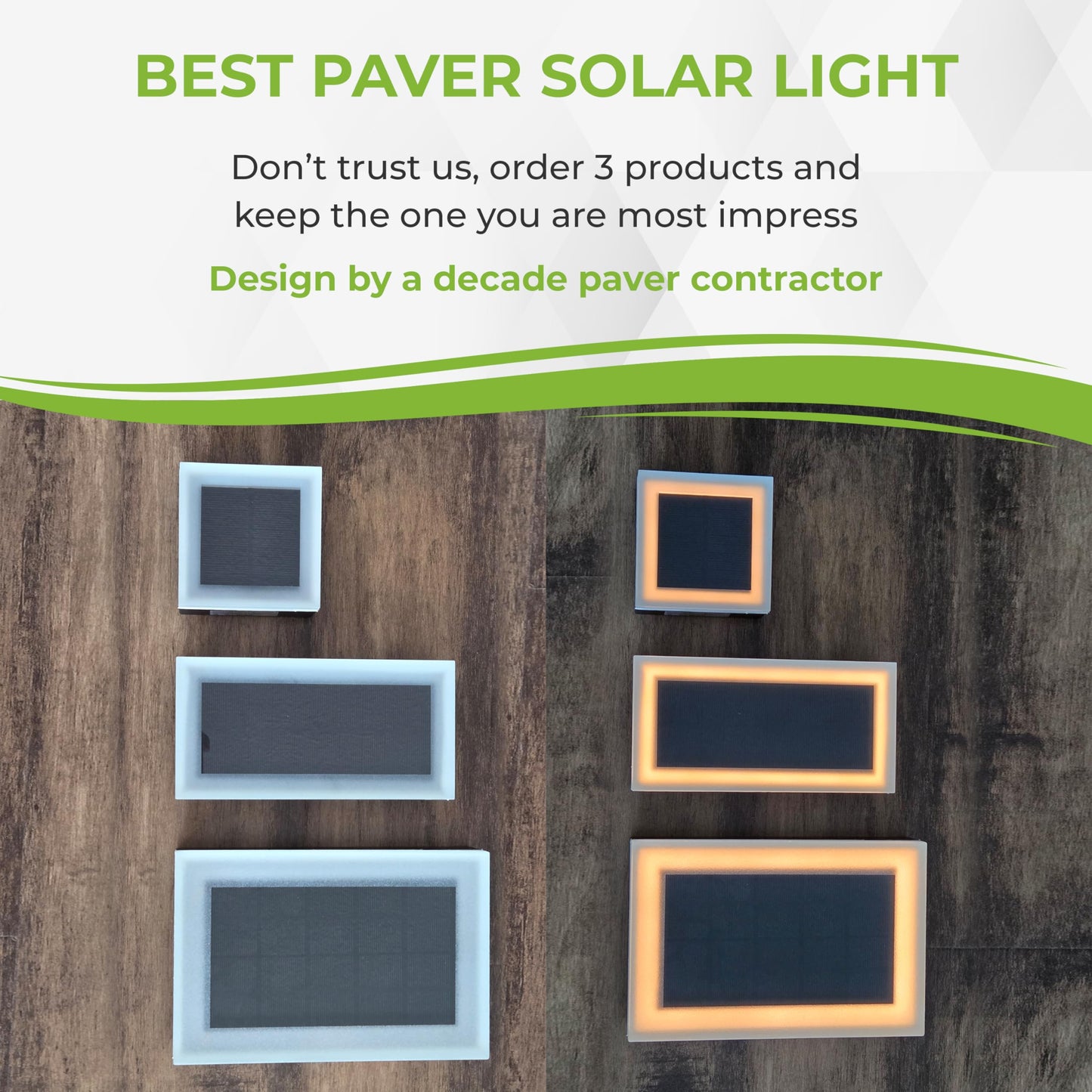 Lumengy Solar Paver Light 6?9 Inch  2700K  Up To 20 Hours Continuous Lighting  Stainless Steel  Thick Glass  Glare-Free Illumination For Driveways  Pathways & Garden  Waterproof & Drive-Over Rated
