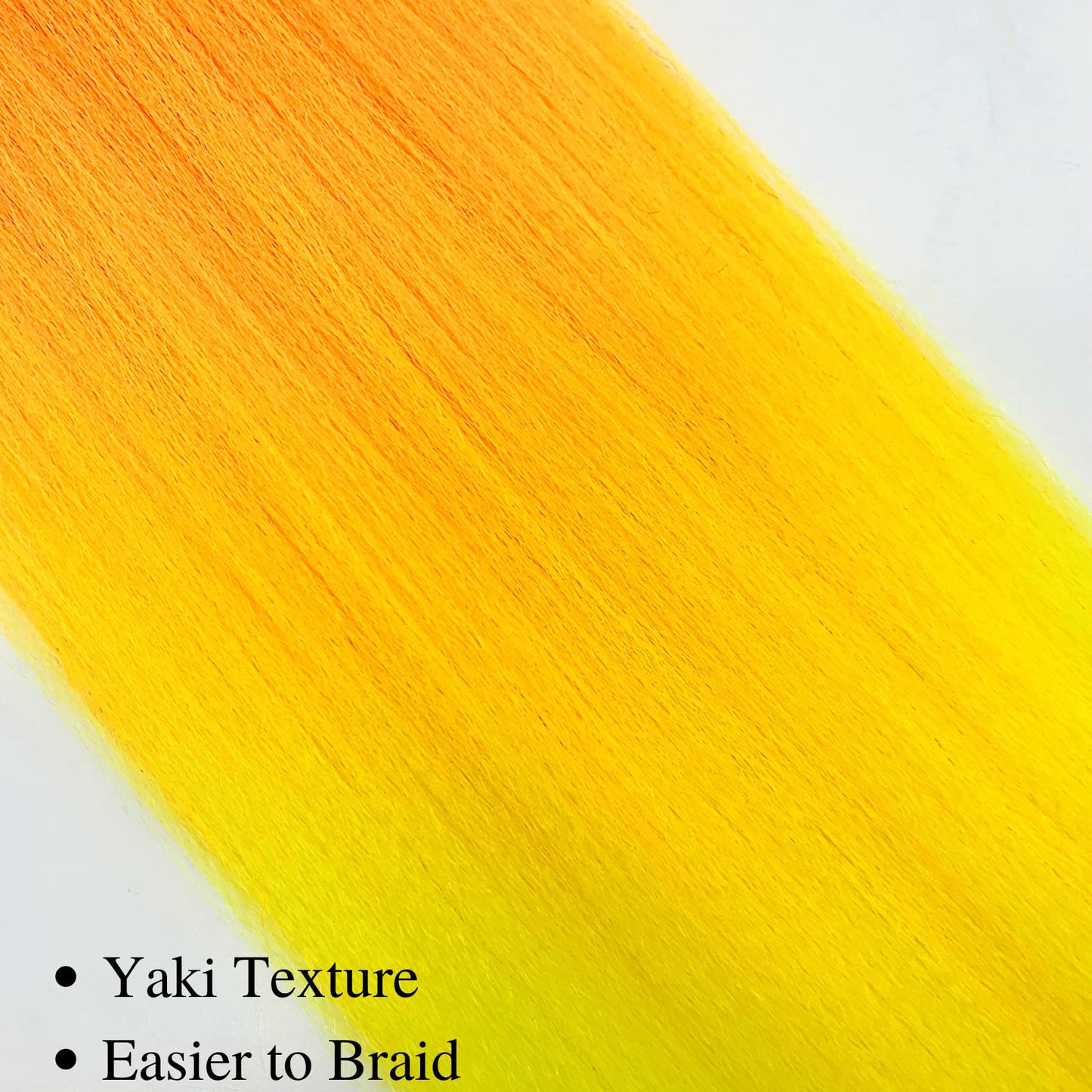 Gozill Red Orange Yellow Ombre Braiding Hair Pre Stretched Prestretched Hypoallergenic Braiding Hair Ez Braid Knotelss Braids Sy