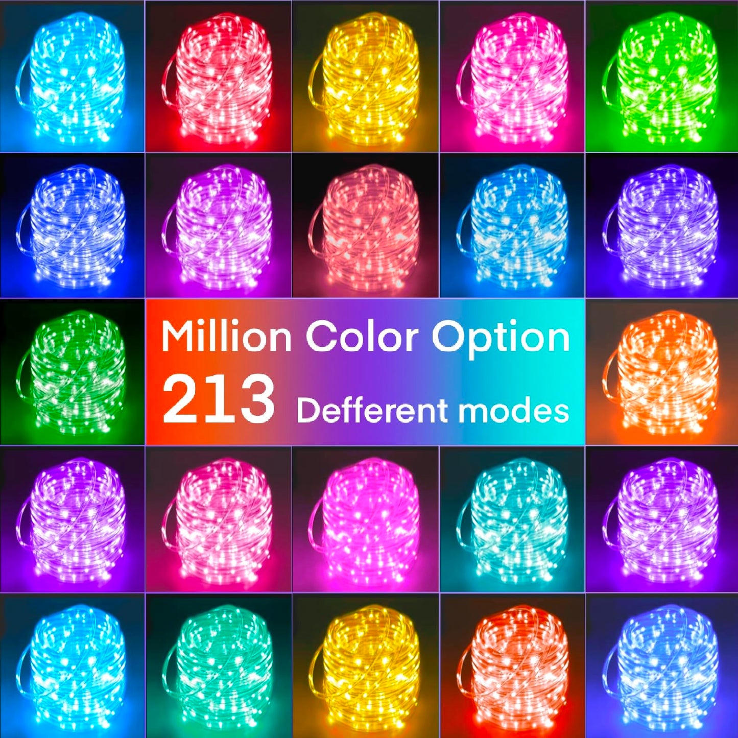 Honche Smart LED Fairy String Light USB 10M Rainbow Waterproof Remote Control