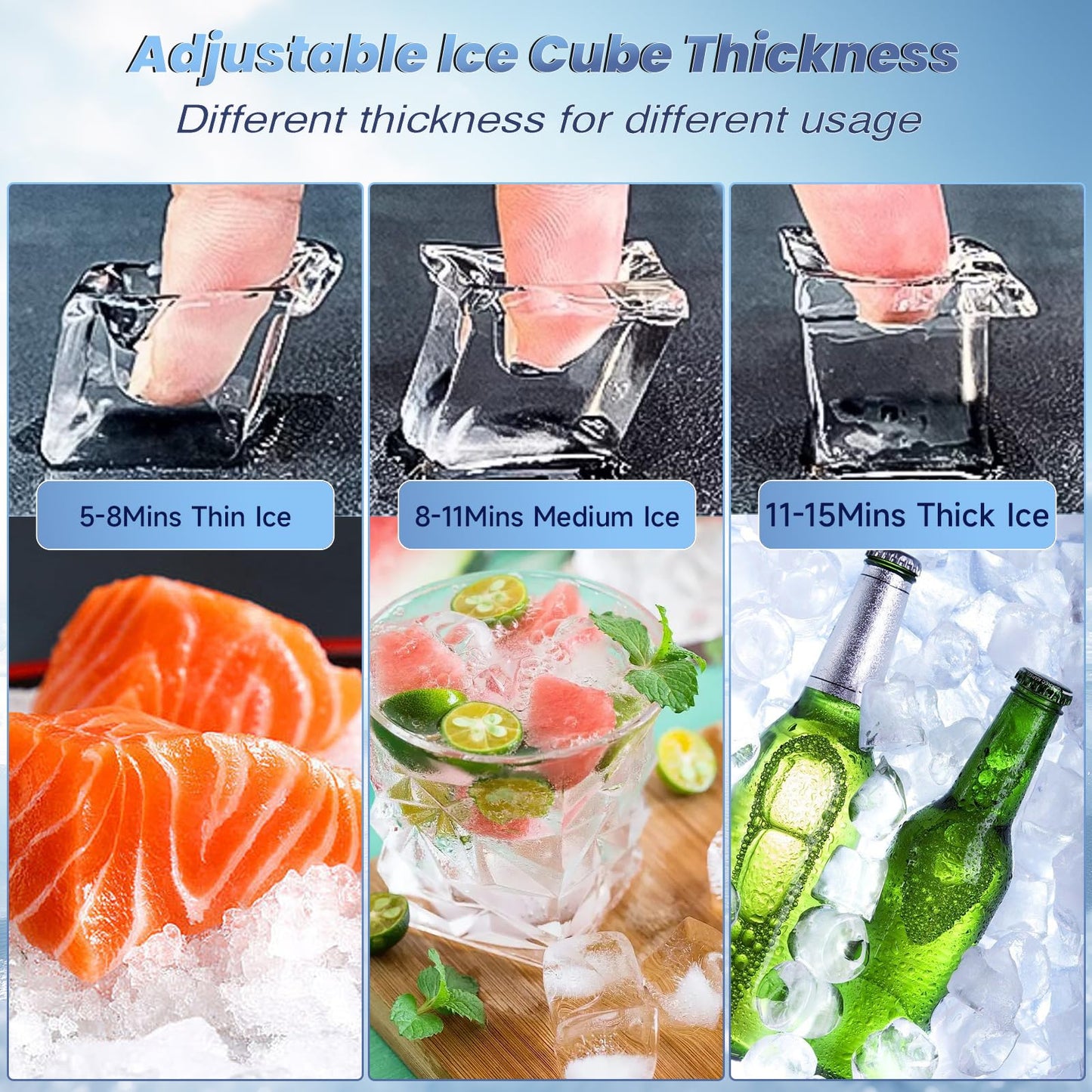 580 lbs/Day Commercial Ice Machine with 380 lbs Bin - Stainless Steel Industrial Commercial Ice Cube Maker w/Self-Cleaning & Timer for Bars, Restaurants