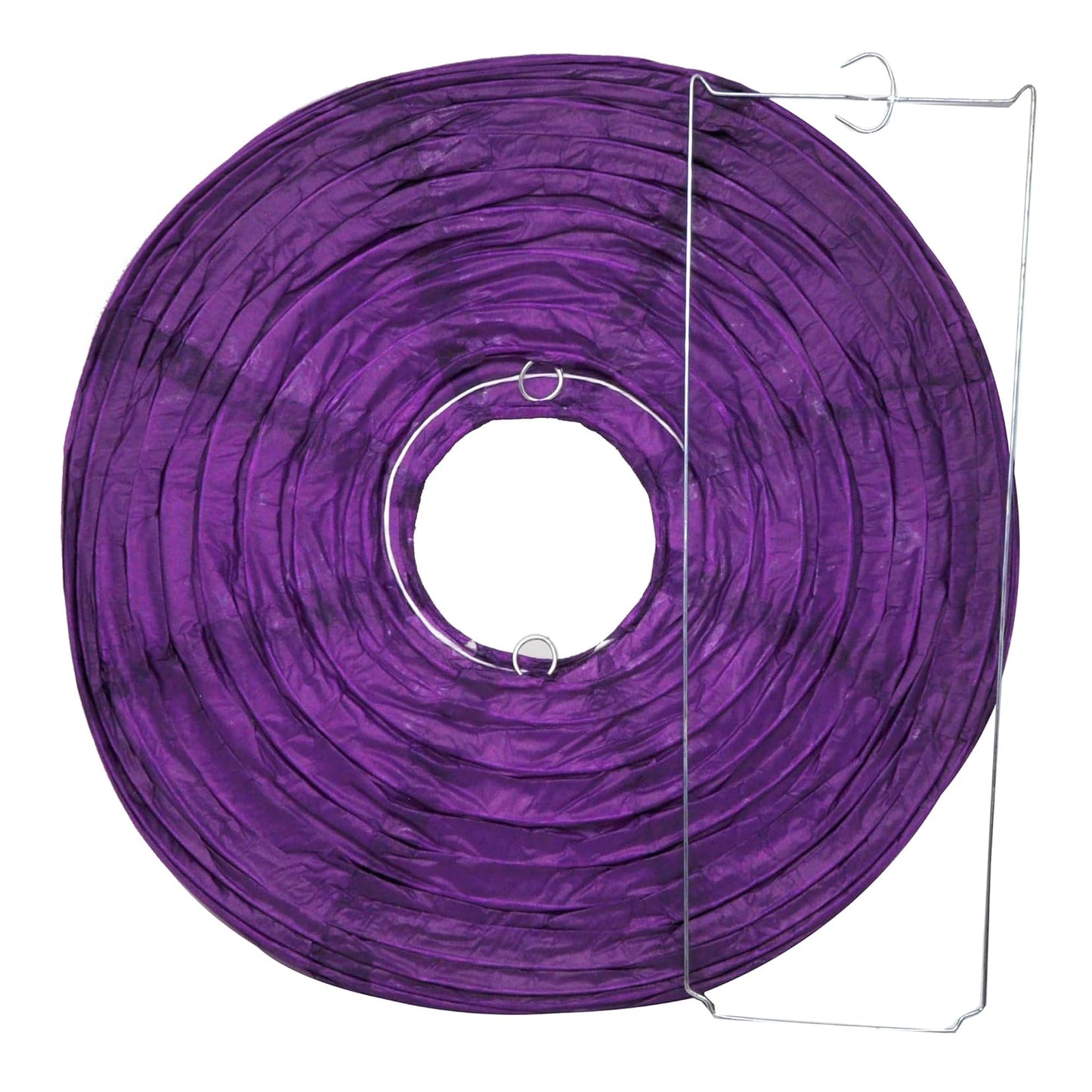 Mudra Crafts Paper Lanterns - Purple and Gold, 12 in, Round Japanese Chinese Decorative Hanging Ceiling Lamp Shade