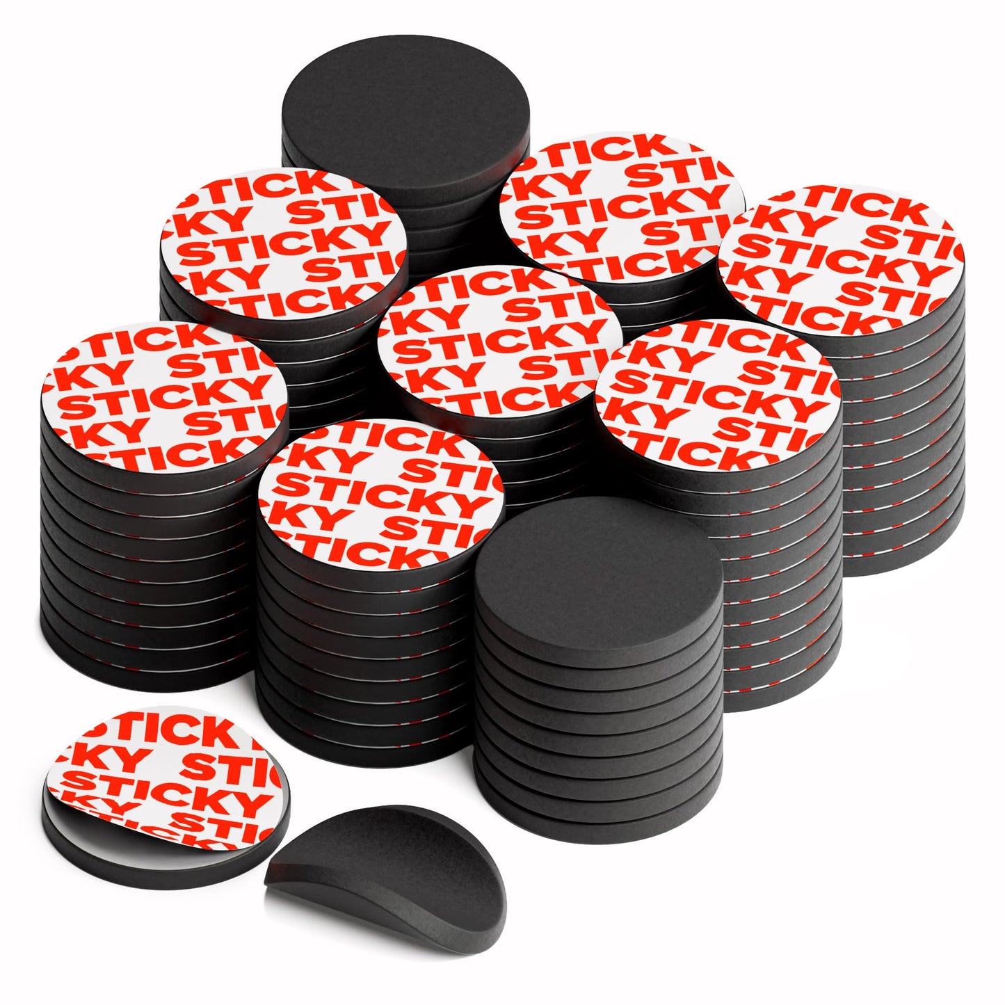 Peel-&-Stick Flexible Adhesive Magnets - 45 (0.8"x0.08") Magnetic Dots for Office Supplies, Whiteboard, Crafts, Fridge, & School Projects