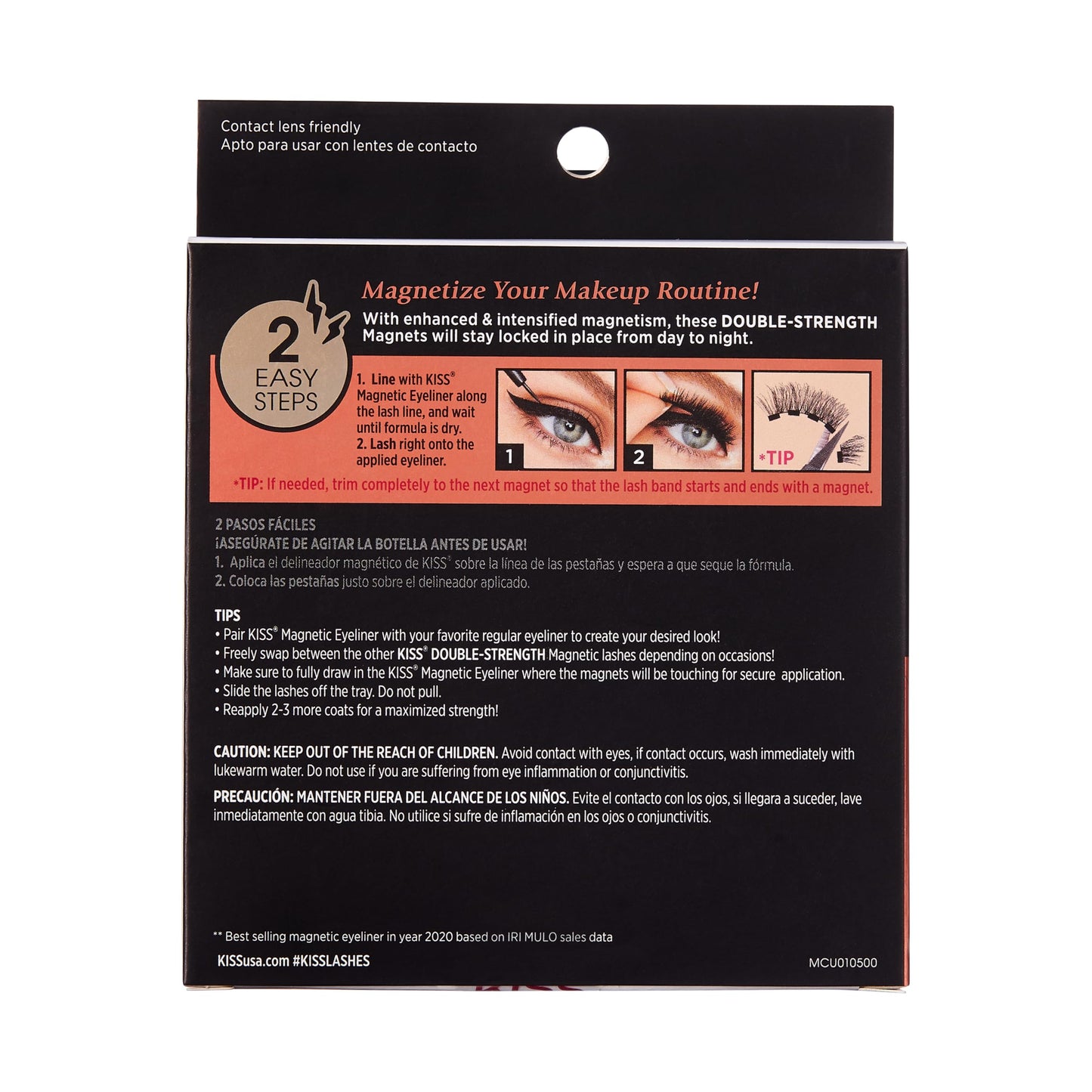 KISS Magnetic Curation False Eyelashes, 3 Pair with 5 Double Strength Magnets, Wind Resistant, Dermatologist Tested, Last Up To