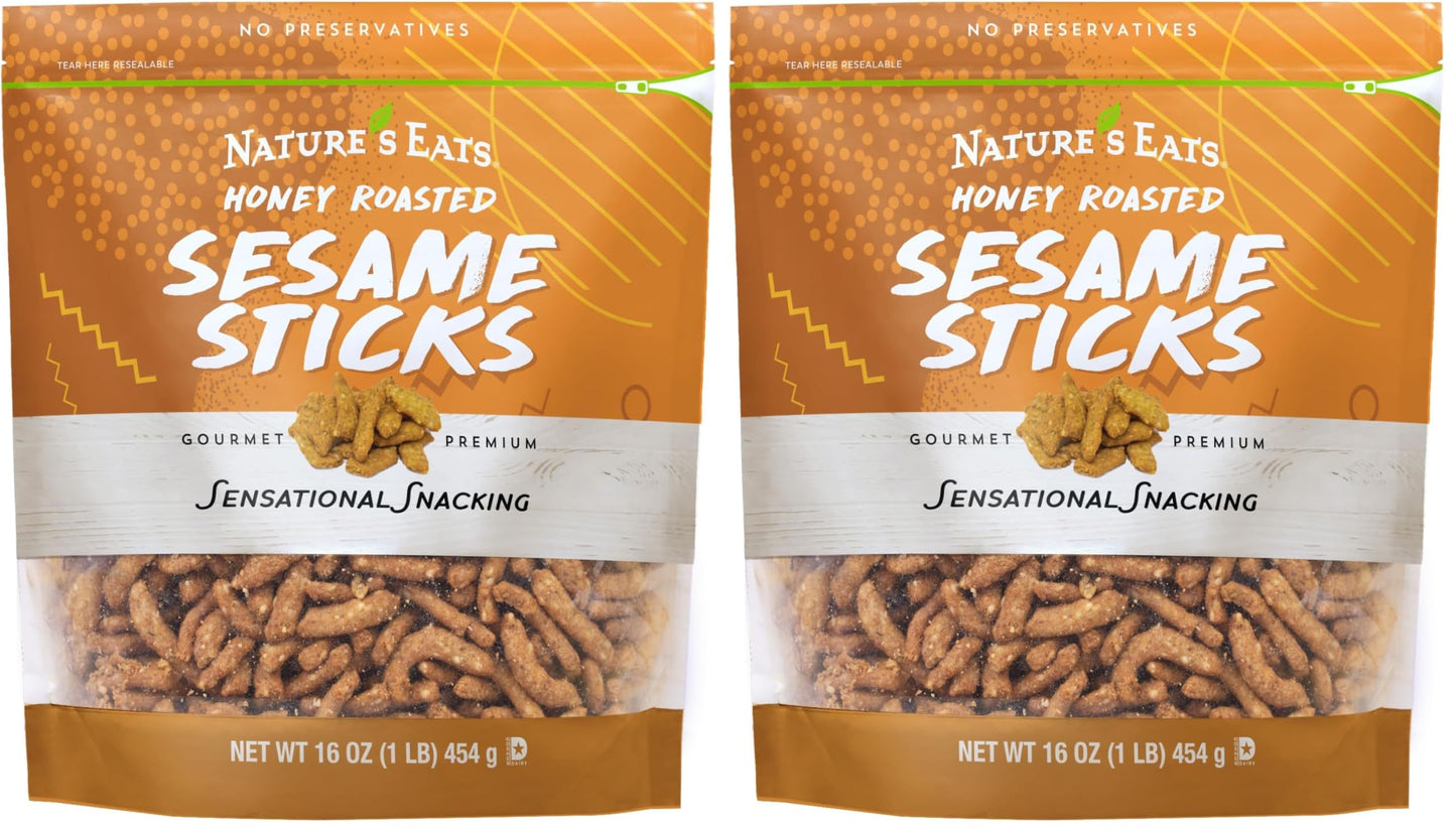 Honey Roasted Sesame Sticks 16oz (Pack of 2)