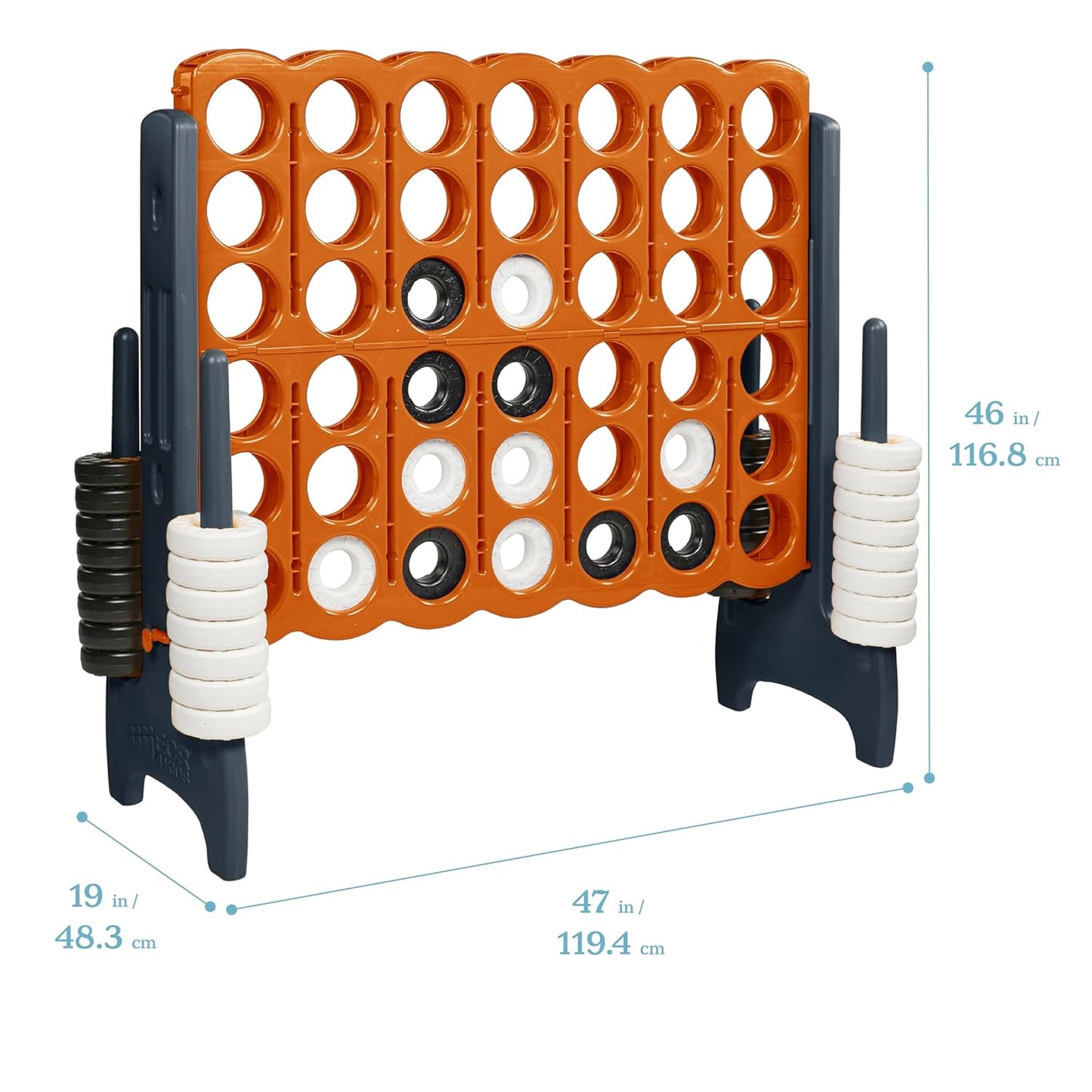 ECR4Kids Jumbo 4-To-Score, Giant Game, Orange/Grey
