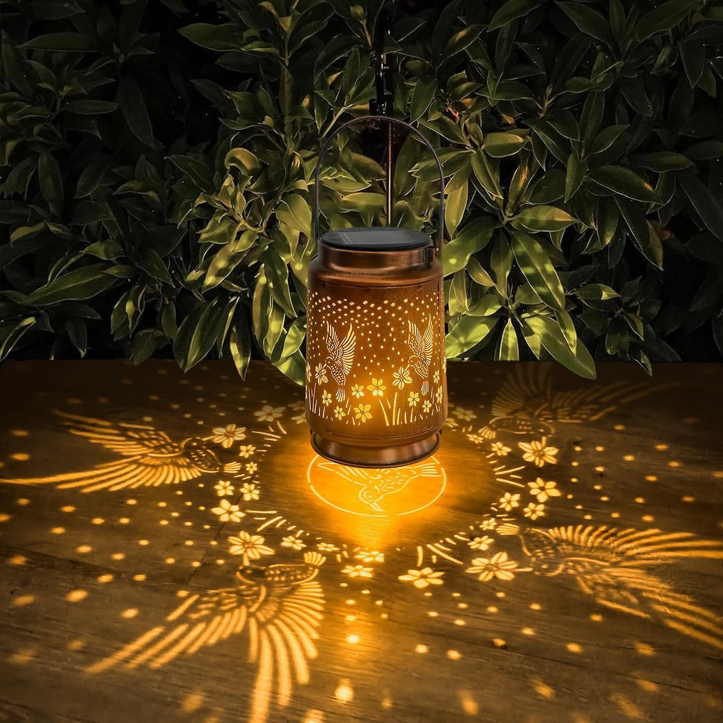 Azeeboi 2 Pack Solar Lanterns Outdoor Waterproof Hummingbird Lantern Garden Decor Birthday Gifts For Women Mom Grandma Hanging Solar Lights Metal Decoration For Yard  Patio  Backyard  Porch