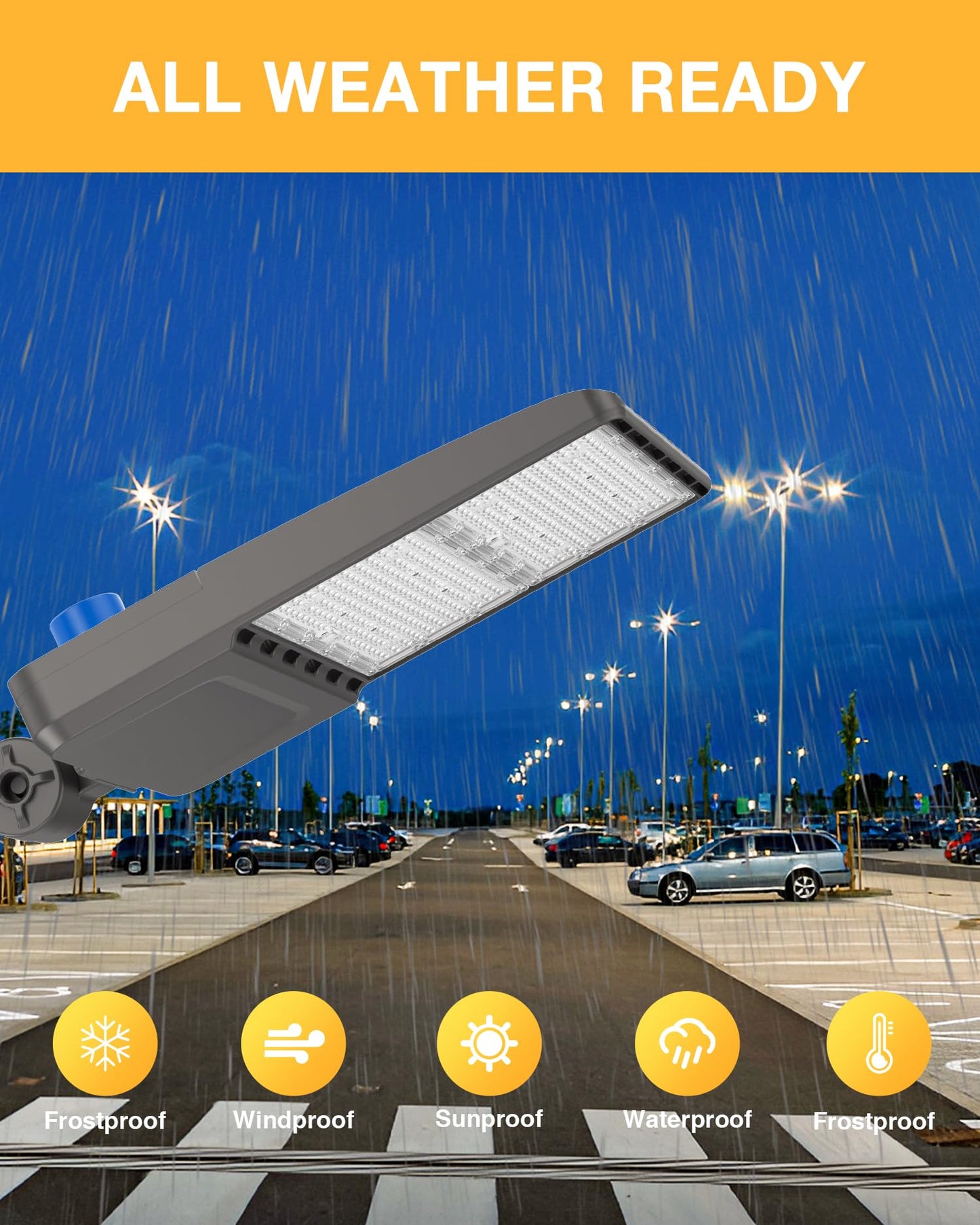 Jc-Lgl 400W Led Parking Lot Lights 2 Pack  56000Lm 5000K Daylight  Ip65 Waterproof  0-10V Dimmable  Ul & Etl Certified  Commercial Outdoor Lighting For Parking Lots  Stadiums  And Streets