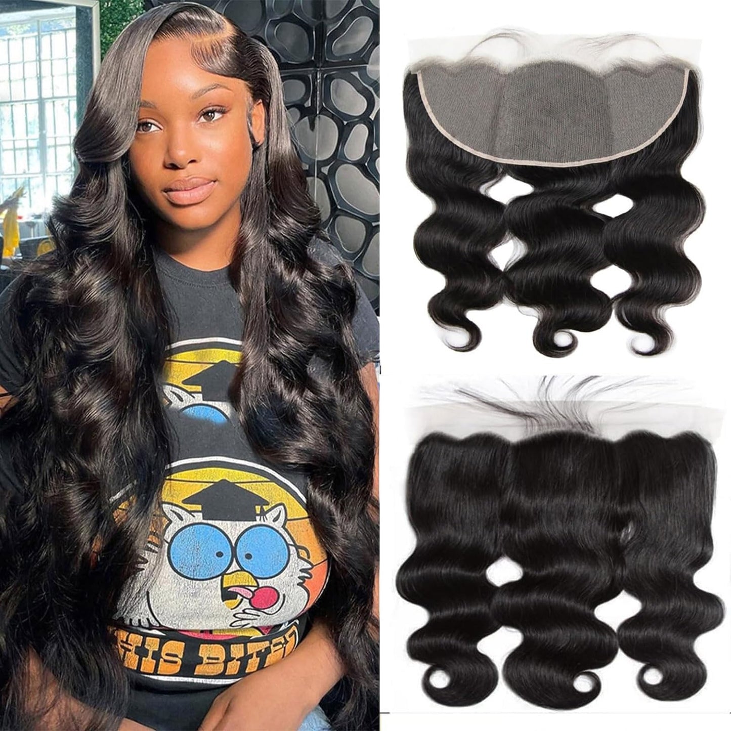 HD Lace Frontal 13x6 Transparent Ear to Ear 20 Inch Body Wave Frontal Human Hair 100% Unprocessed Virgin Lace Closure Human Hair