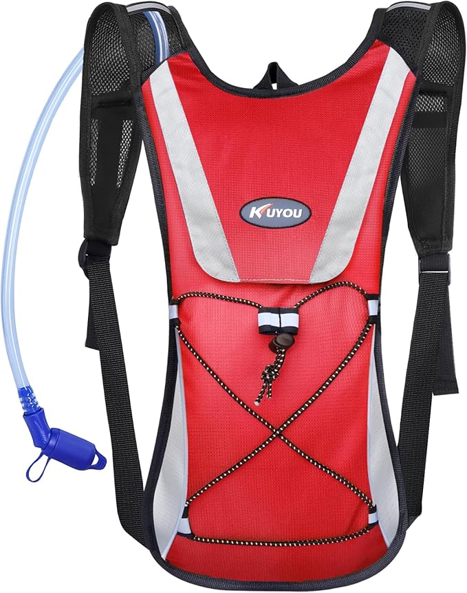 KUYOU Running Hydration Vest - Lightweight Insulated Hydration Backpack with 2L Water Bladder, Adjustable Chest Straps and...