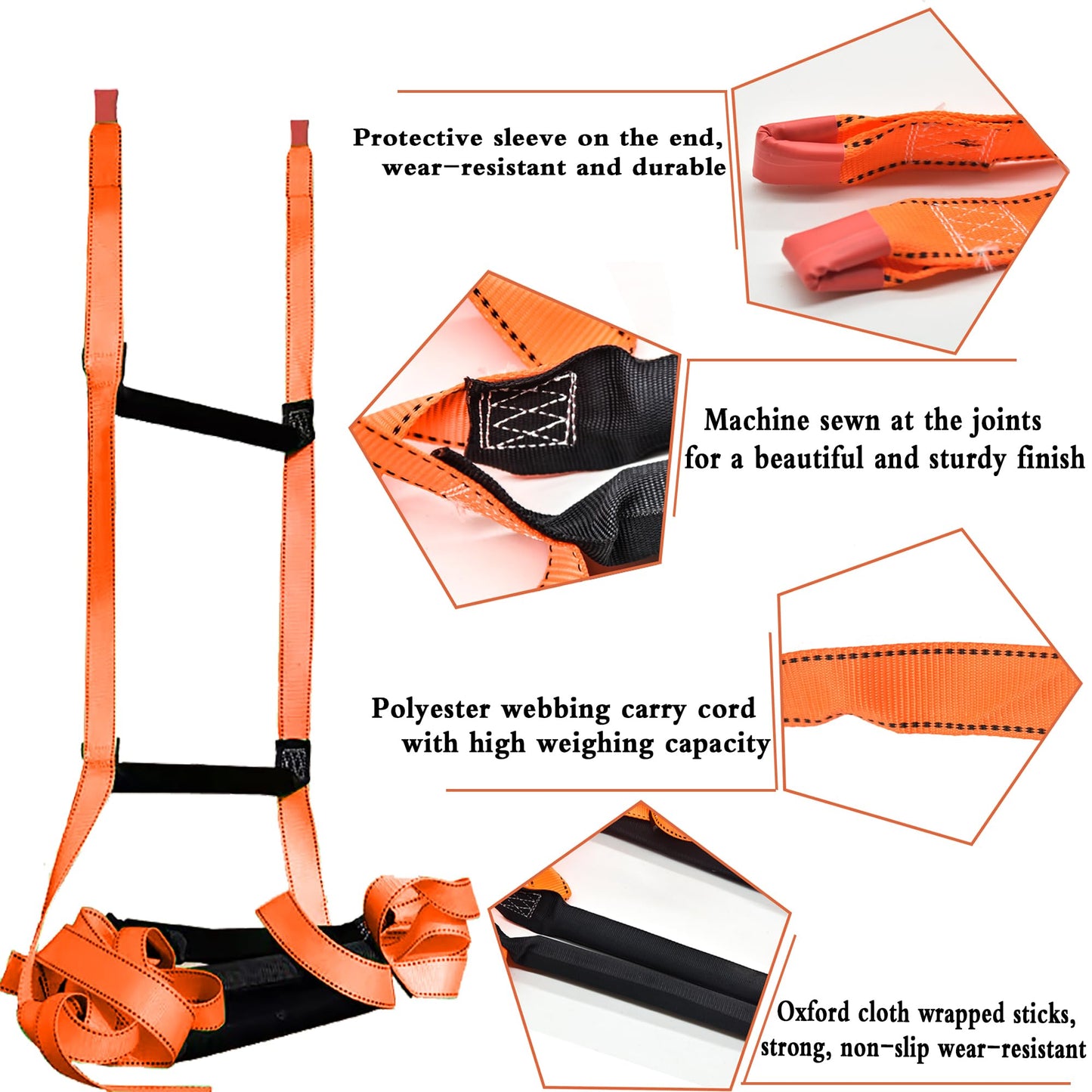 26 Feet Fire Escape Ladder Emergency Fire Ladder for 2-3 Story Homes Reusable Portable Safety Ladders for Windows, Balconies and Sailboats, Kayaks and More