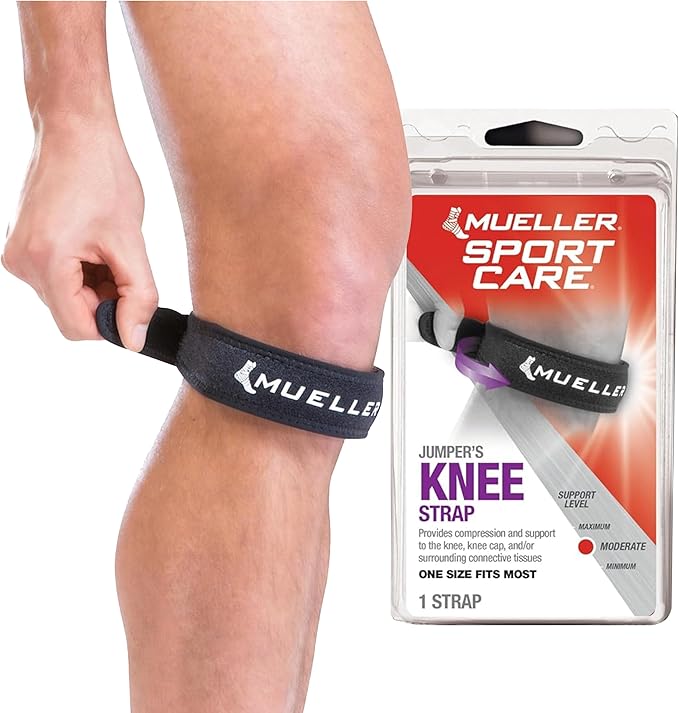 MUELLER Sports Medicine Jumper's Knee Single Strap for Men and Women, Knee Compression and Pain Relief Support, Ideal for ...