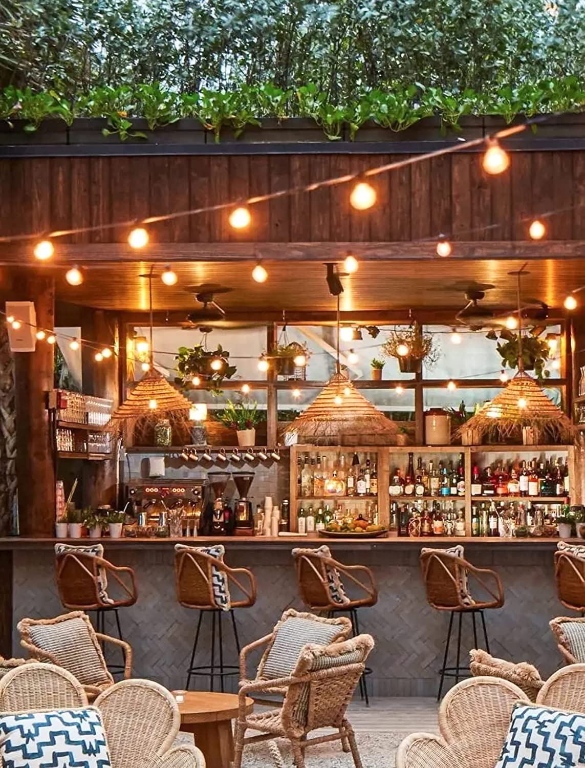 Brightown Led Outdoor String Lights - 150Ft With 75 Dimmable Edison Bulbs, Waterproof Black Connectable Patio Lights For Party & Christmas