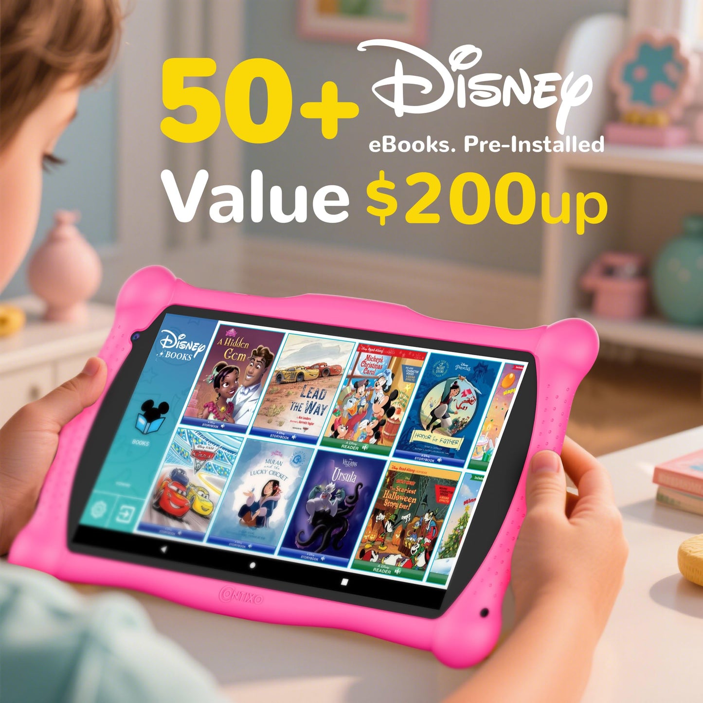 Contixo Kids Tablet & Smart Watch Bundle - V10 7 Inch 32Gb, Learning Tablet Includes Disney Storybooks (Value $200) & Teacher-Ap