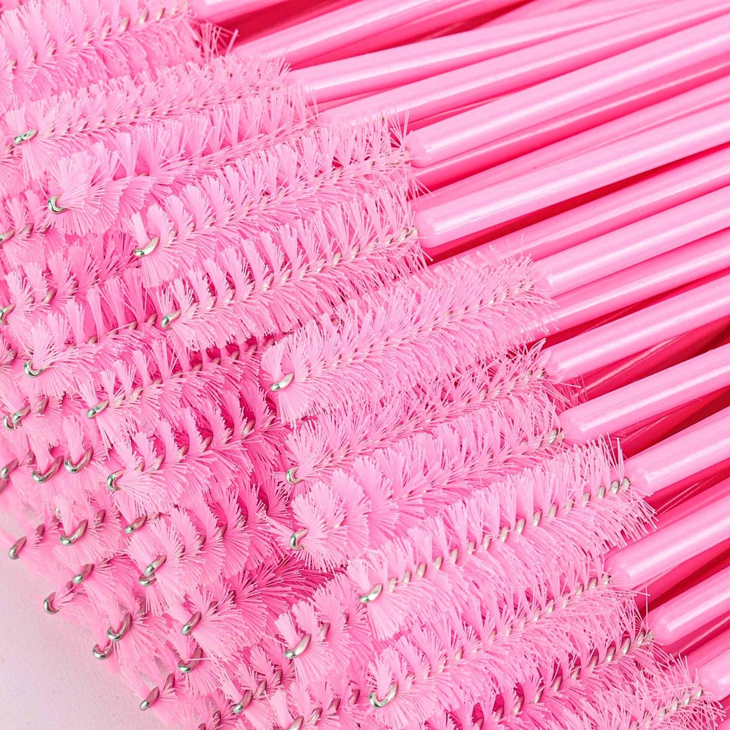1000 Disposable Mascara Wands Eyelash Brushes Spoolies for Eyebrow Eye Lash Extension Black and Pink