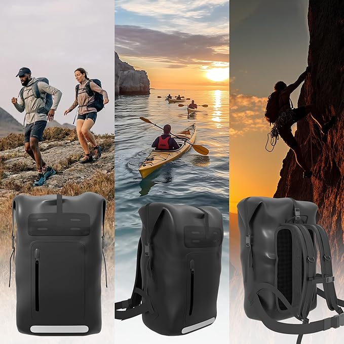 Waterproof Backpack，Heavy Duty Hiking Backpack，35/55/85L dry bag backpack waterproof for Men，Roll-Top Closure，for Kayaking, Travel, Hiking, Fishing, Camping, Motorcycles (blue, 85L)