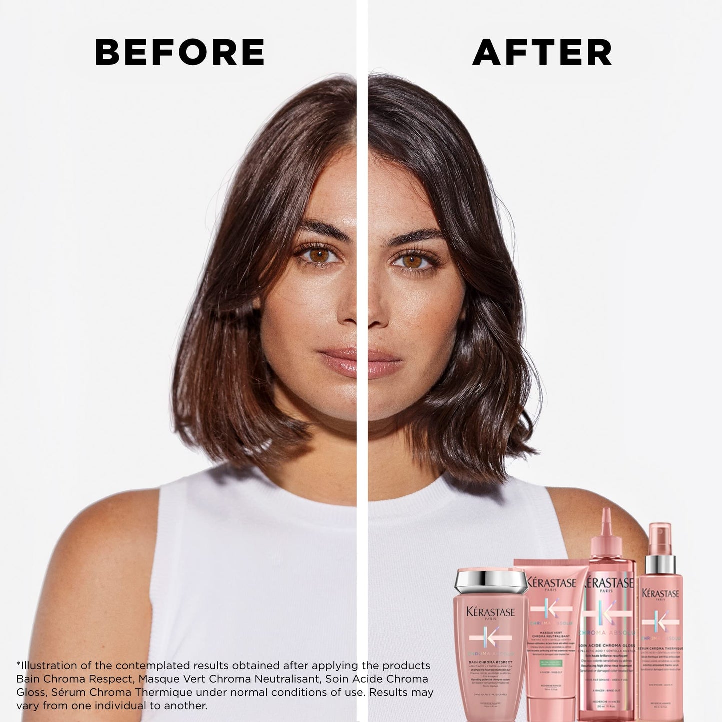 K  RASTASE Chroma Absolute Hair Serum for Color-Treated Hair with Anti-Frizz and Heat Protection