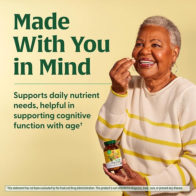 MegaFood Women's 55+ One Daily Multivitamin for Women - with Vitamin A, C, D3 & E for Optimal Aging Support - Plus Real Food - Bone & Immune Support Supplement - Vegetarian - 120 Tabs