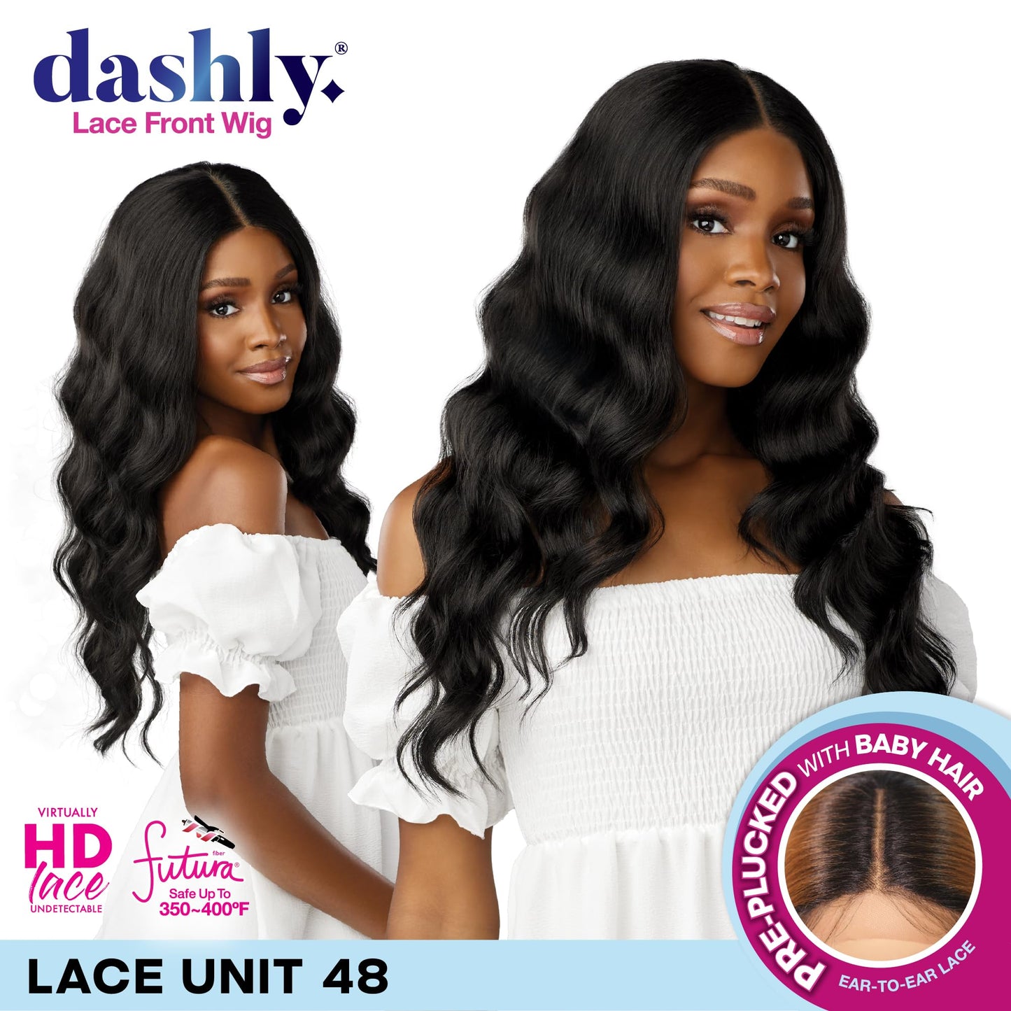 Sensationnel Dashly Lace Front Wig - Unit 48 Hand Tied Laceparting Ear to Ear Synthetic (BALAYAGEGOLD)