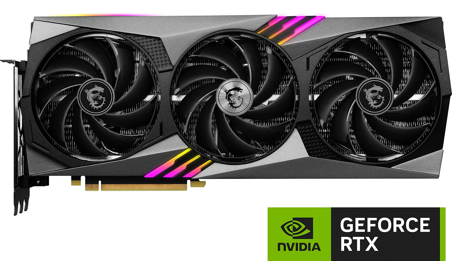MSI GeForce RTX 4070 Ti Gaming X Trio 12GB Graphics Card - 2760 MHz, 192-Bit, Tri-Frozr 3, 2.4"x5