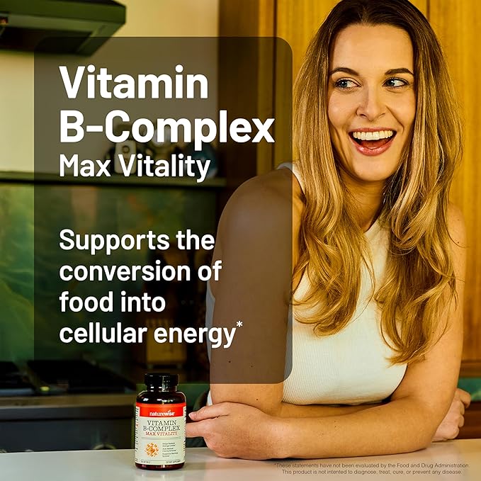 NatureWise Vitamin B Complex for Women and Men - with Folic Acid Biotin B1 B2 B3 B6 B12 - Support Cellular Energy & Mental Clarity - Gluten & Dairy Free, Non-GMO - 150 Softgels[5-Month Supply]