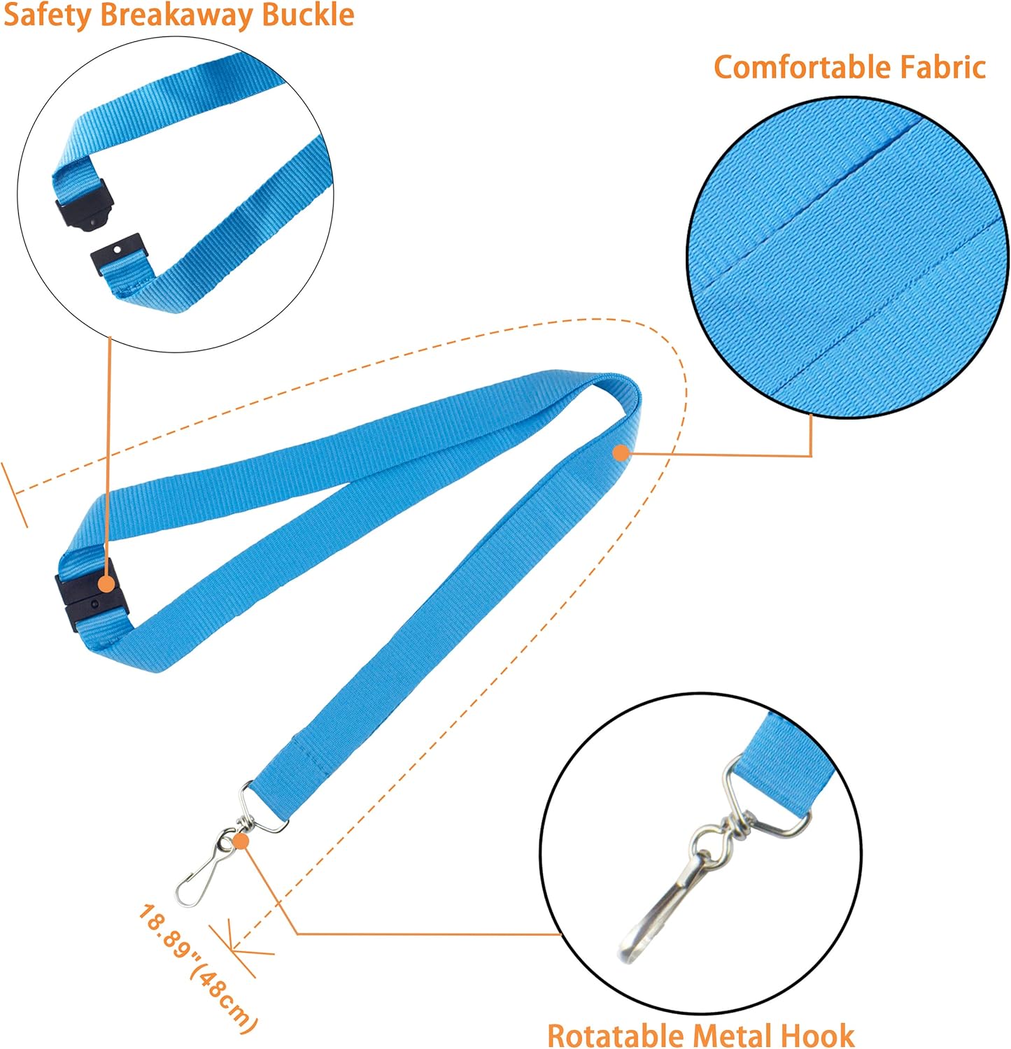 12 Pack Breakaway Lanyards, Durable Neck Straps for Schools, Office, Cruise, Rose Red