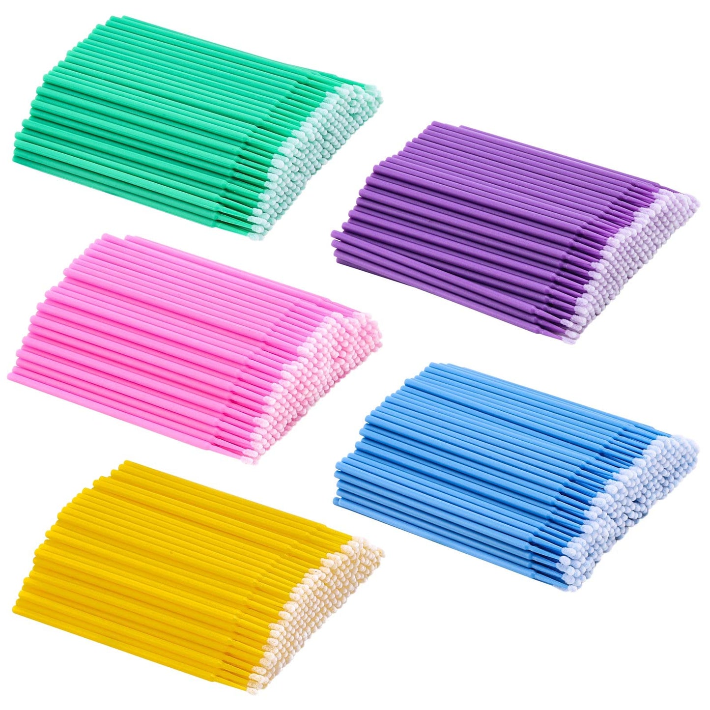 BTYMS 1000 Count Dental Applicators Microbrush Micro Swabs for Eyelash Extensions