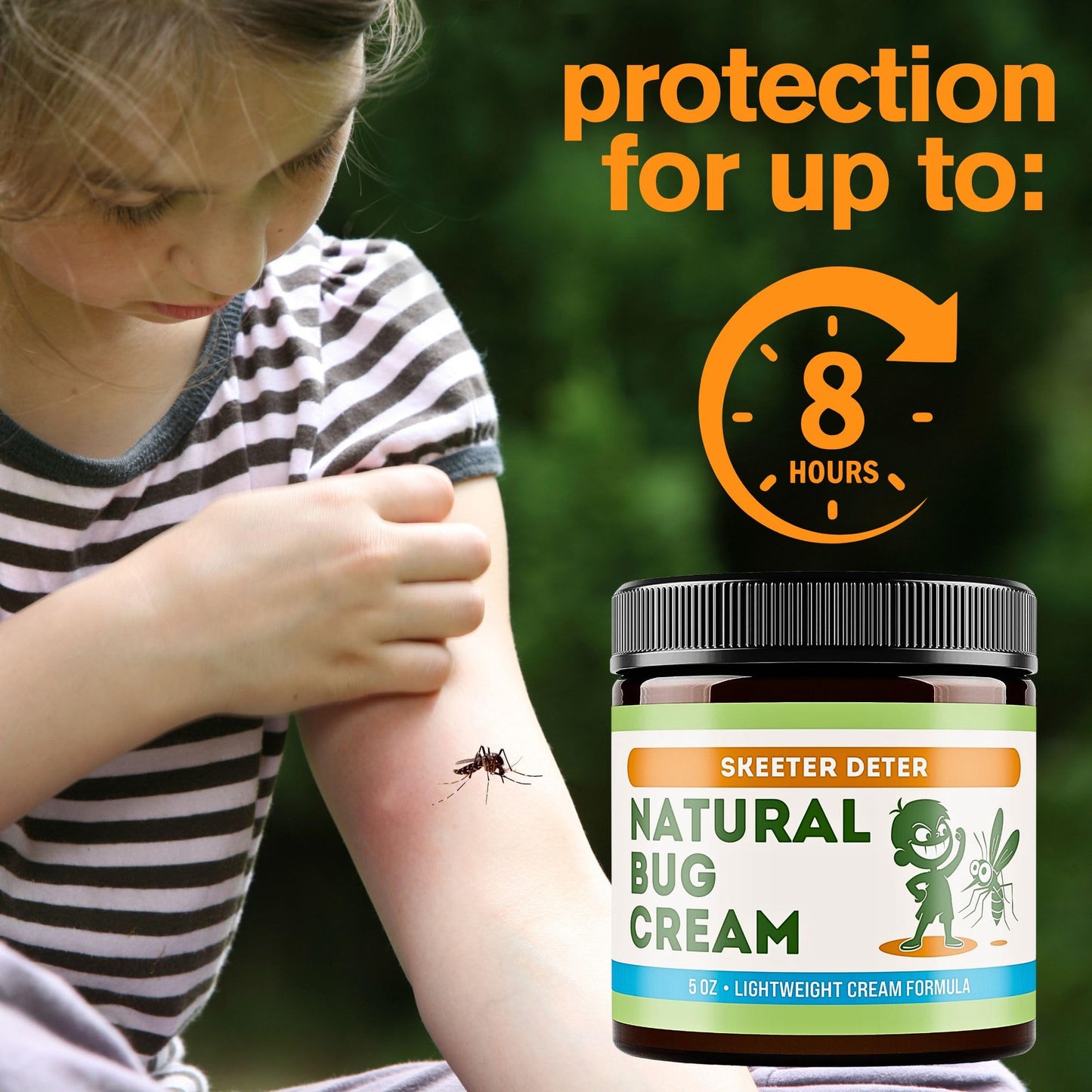 Natural Bug Cream - No Spray Formula, Made with Plant Essential Oils, Safe for Kids