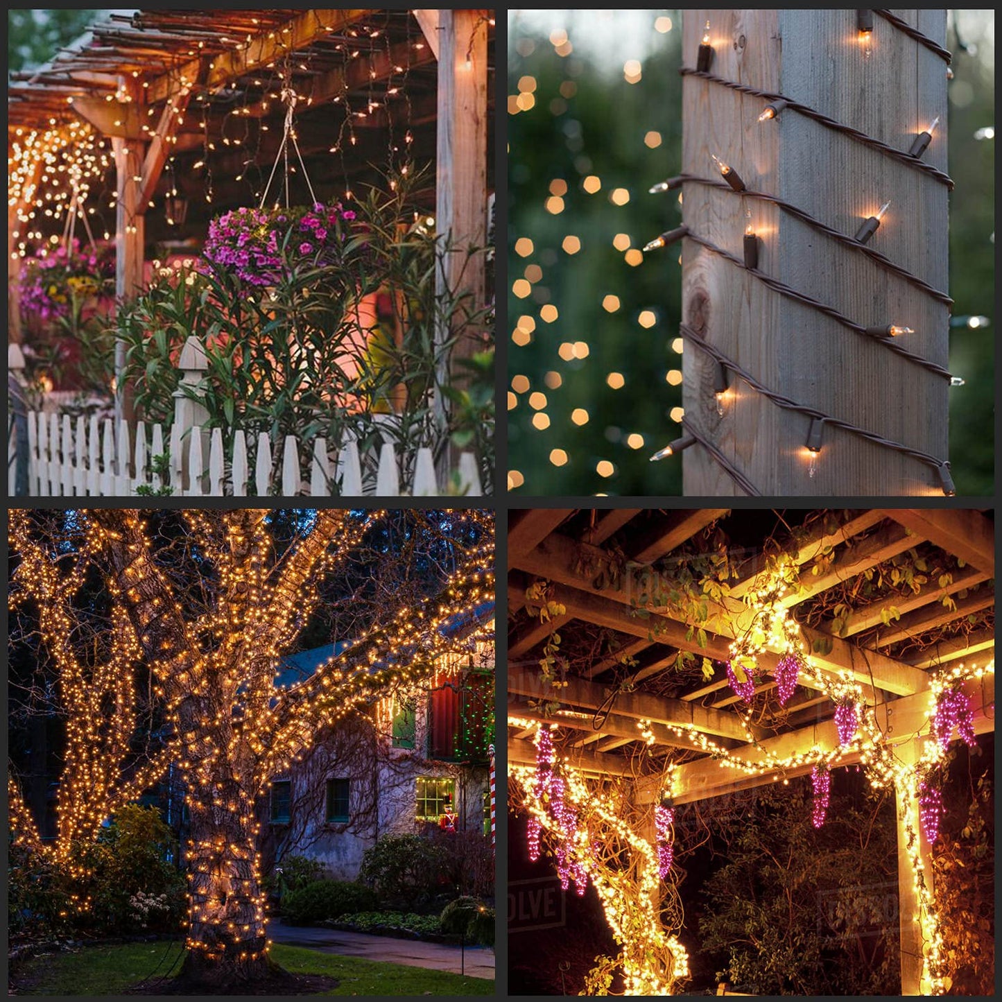Yuletime Clear Christmas Lights, 66Ft 200 Count, Ul Certified, Brown Wire, Incandescent Mini Light Set, Model Dds-L-100E/2F