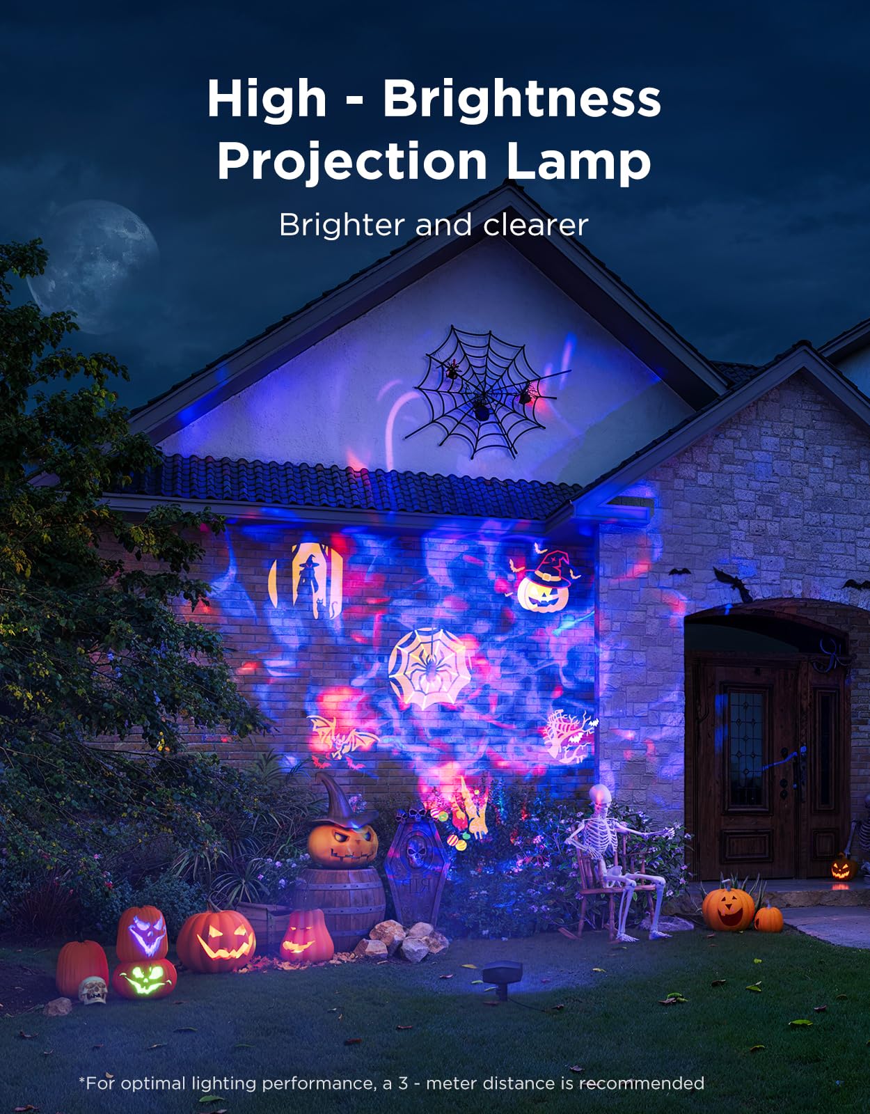 Govee Outdoor Decoration Projector Light, 20W LED Snowflake Projector, IP67 Waterproof, 180° Rotation, 20 HD Effects & 58 Scene Modes with App Control, Works with Alexa, Google Assistant, Matter