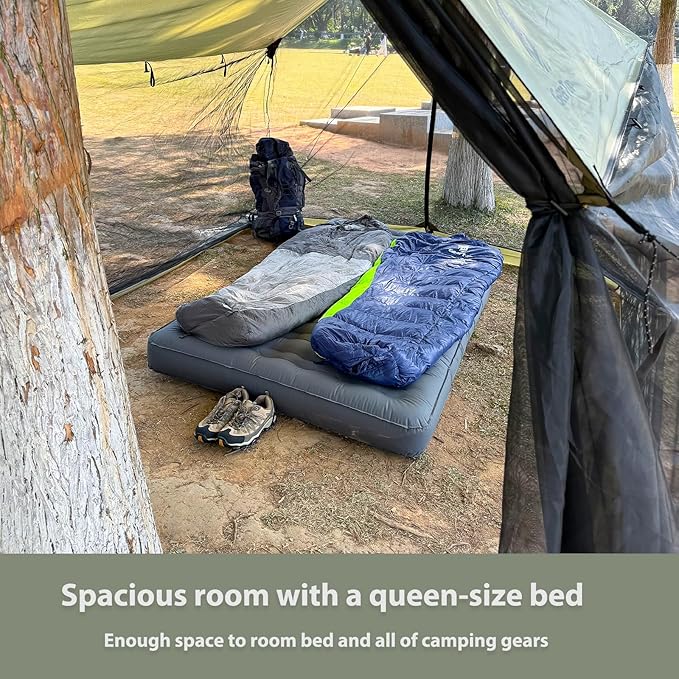 GEERTOP Lightweight Waterproof Camp Tarp Screen House Hammock Bug Net for Camping Backpacking Outdoor Travel