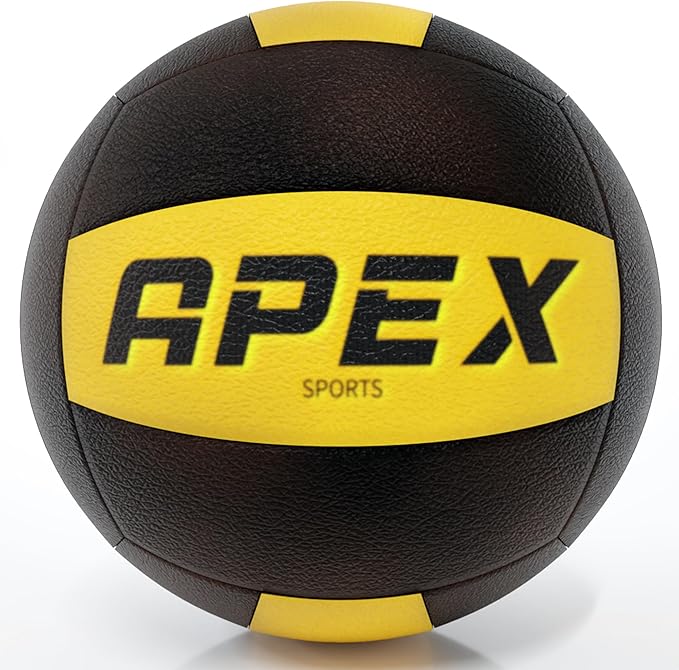 Apex Sports Professional Volleyball - Official Size and Weight, Premium Quality, High-Visibility Black and Yellow, Ideal f...