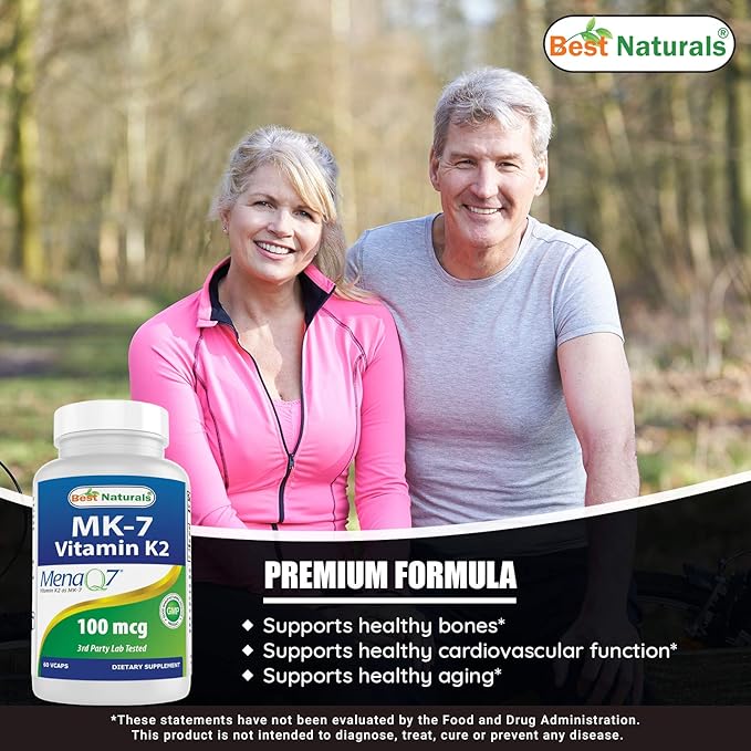 Best Naturals MK-7 100 mcg & Ashwagandha Extract 500 Mg