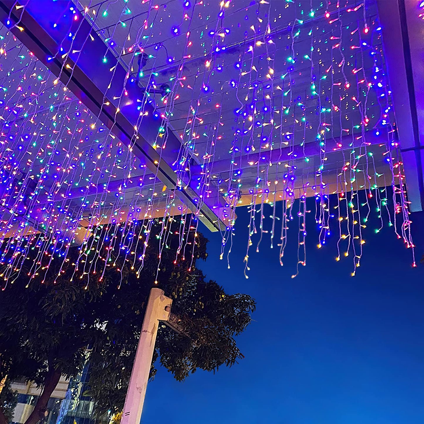 AGIRL 400 LED Icicle Lights Outdoor 32.8Ft Waterproof Multicolor Fairy String Lights for Christmas, Model GP-SW240DC0250-IP44
