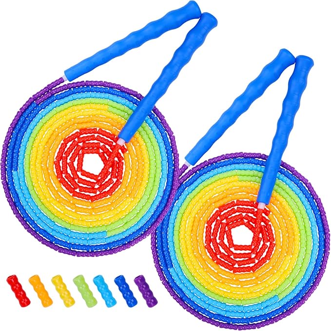 Supertrip Double Dutch Jump Rope Soft Beaded Jump Rope Long Jump Rope 16 FT, Jump Ropes For Women Adult Kids Adjustable Sk...