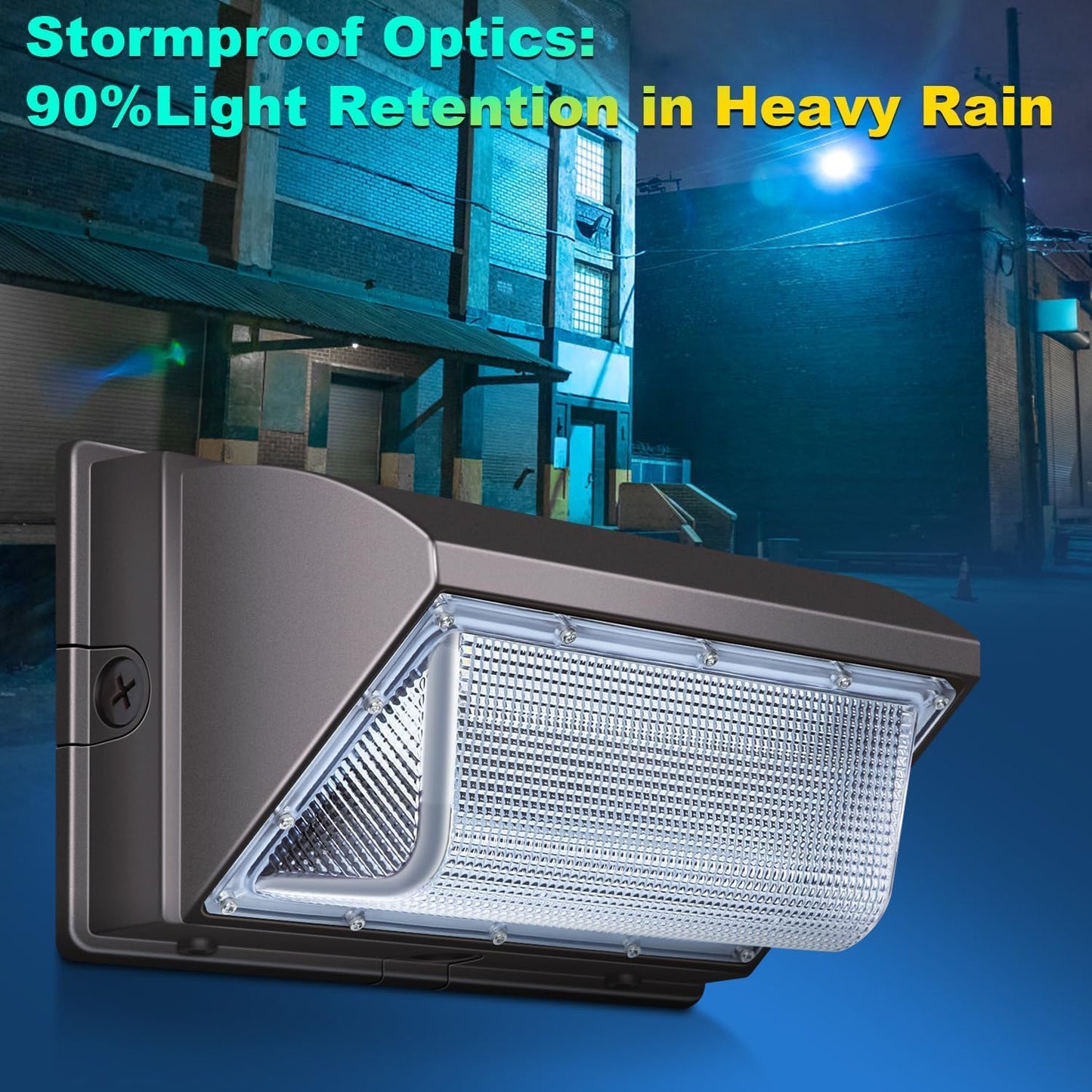 Ledmo Led 120W Wall Pack Light With Photocell  Dusk To Dawn Outdoor Commercial Security Lighting  5000K Ip65 Waterproof 15840Lm 4 Pack