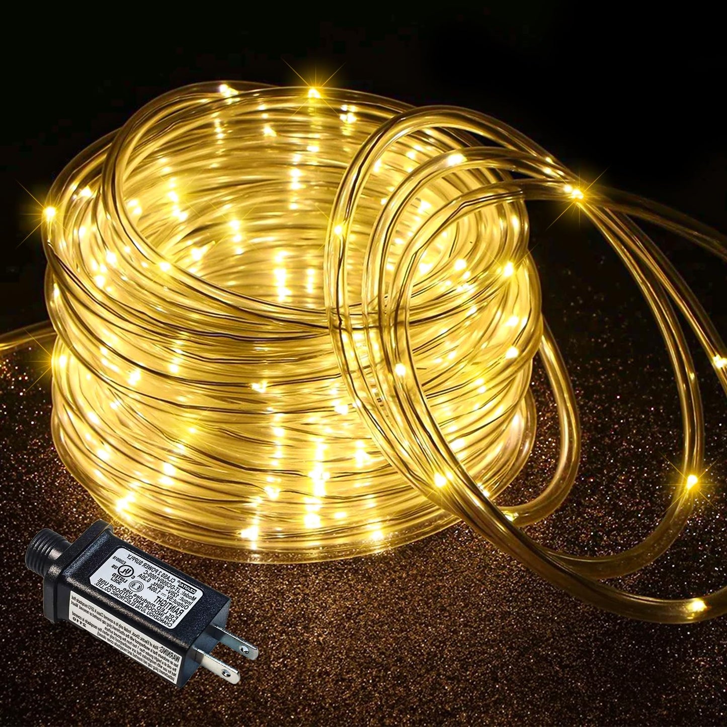 66Ft 200 Led Rope Lights For Outside  Connectable Rope Lights Outdoor Waterproof With 8 Modes  Plug In Christmas String Lights For Outside  Indoor  Bedroom  Garden  Patio  Pool Decor  Warm White