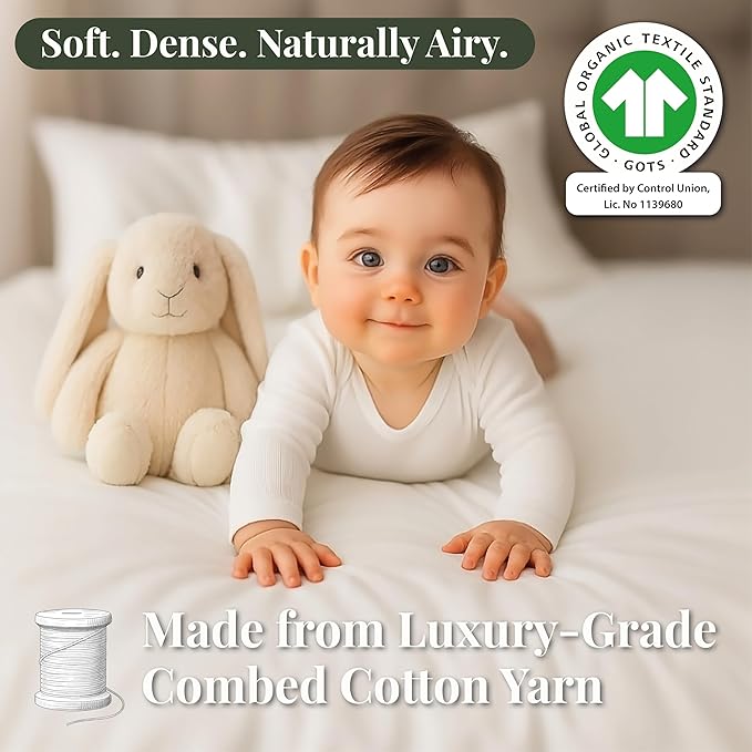 SNOO Compatible GOTS Organic Bassinet Sheets - Aegean Heritage Turkish Cotton 200 GSM - Feel The Quality at First Touch - Halo Bassinet / 100% Cotton SNOO Smart Sleeper Mattress (2 Pack) Boy & Girl